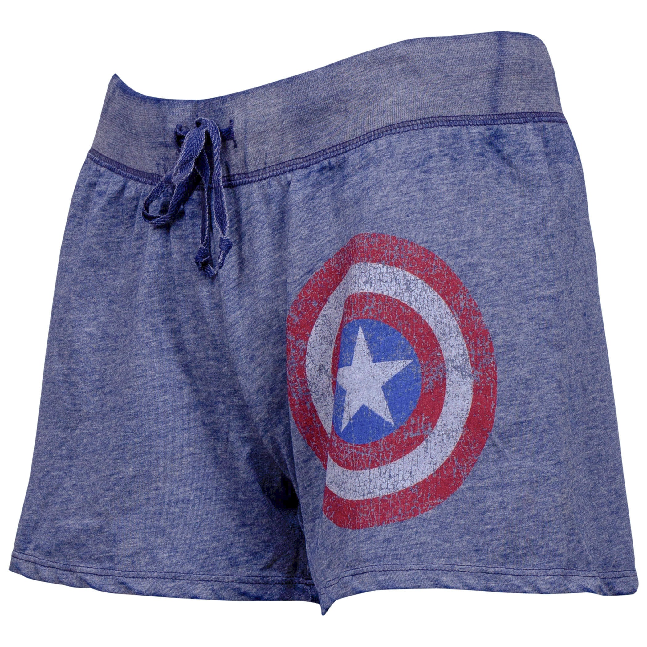 title:Captain America Symbol Juniors Sleep Shorts;color:Blue