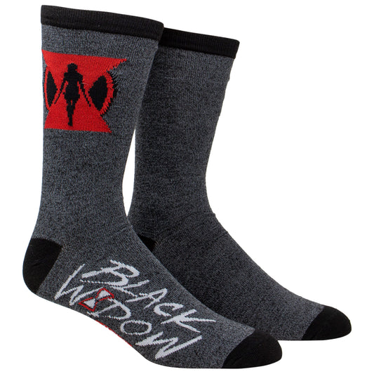 title:Black Widow Movie Symbol Crew Socks;color:Black