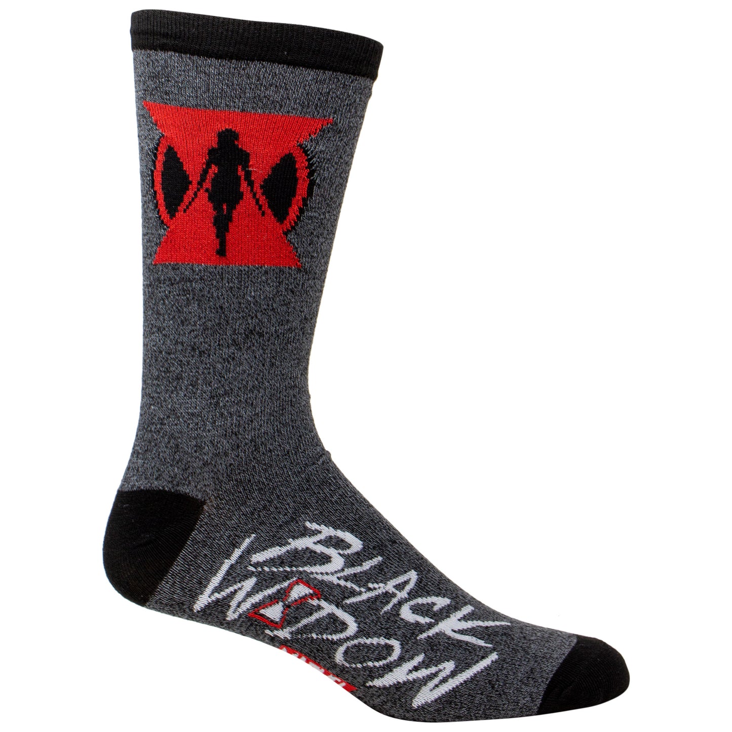 title:Black Widow Movie Symbol Crew Socks;color:Black