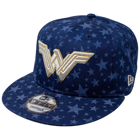 title:Wonder Woman Laser Etch Symbols 9Fifty Adjustable New Era Hat;color:Blue