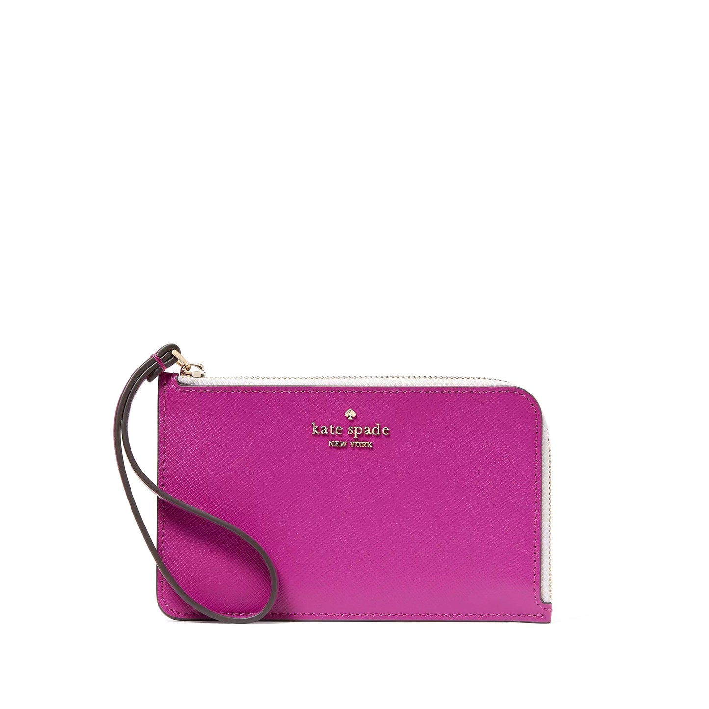 title:Kate Spade Women's Lucy Bicolor Small L-Zip Wristlet;color:Baja Rose Multi