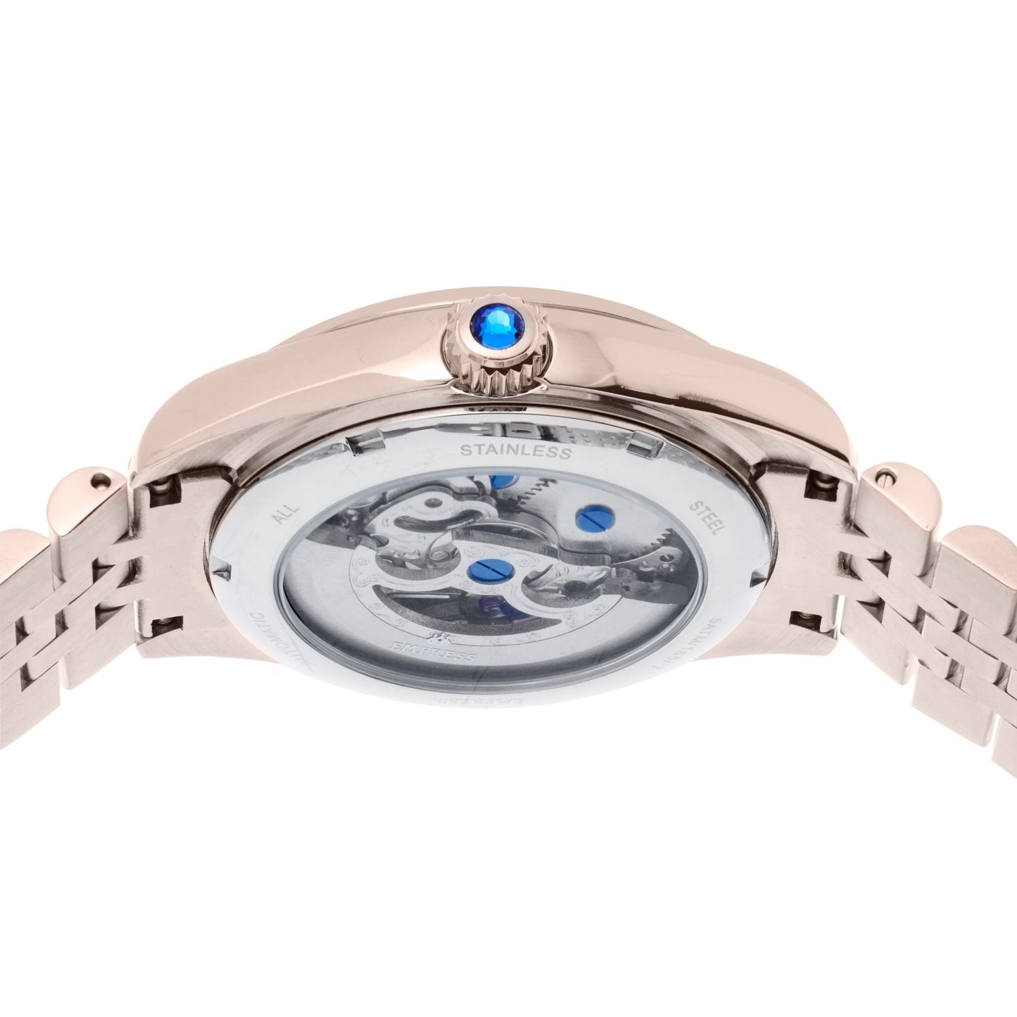 Empress Magnolia Automatic MOP Skeleton Dial Bracelet Watch - Rose Gold - EMPEM3603