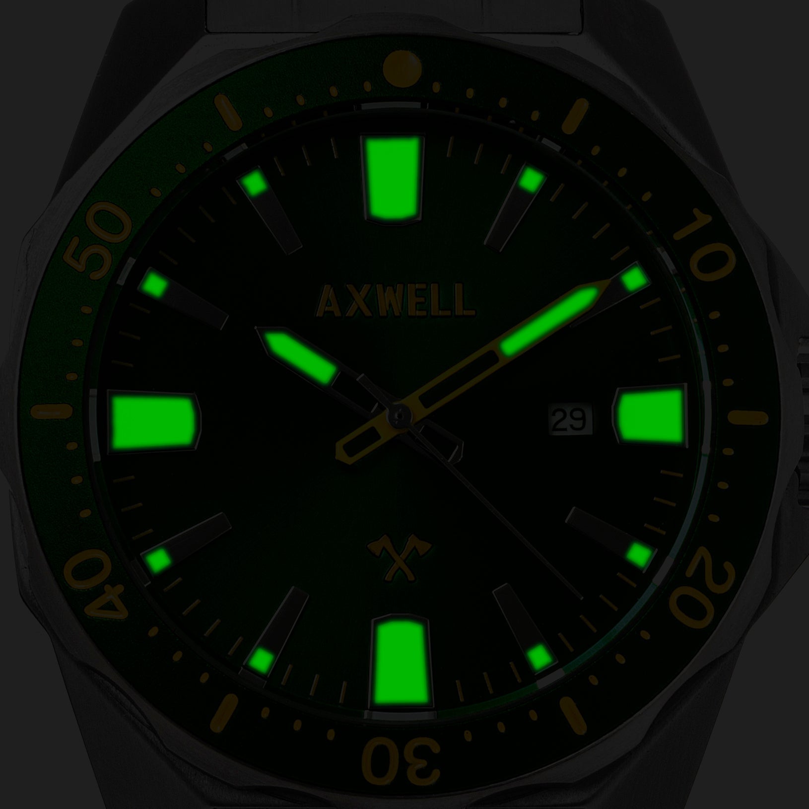 Axwell Timber Bracelet Watch w/ Date - Black/Red - AXWAW107-6