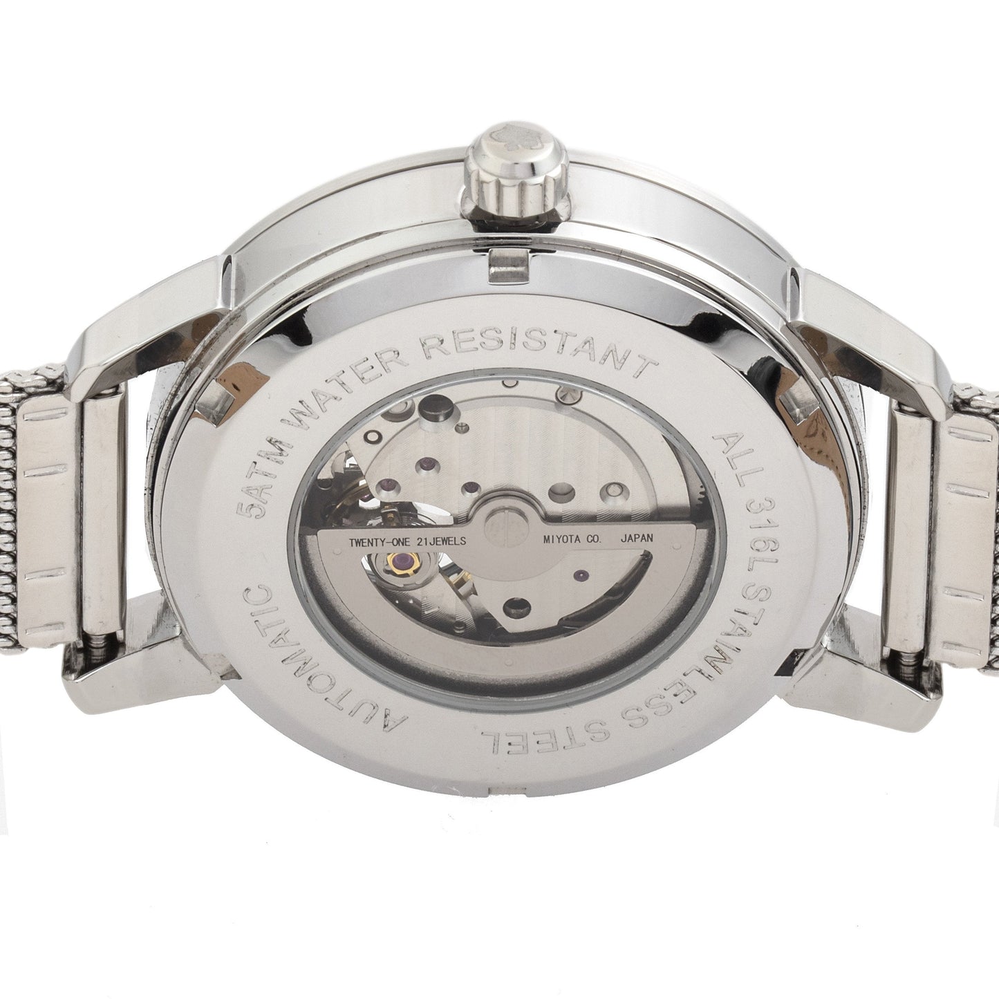 Reign Rudolf Automatic Skeleton Bracelet Watch - Silver - REIRN5901