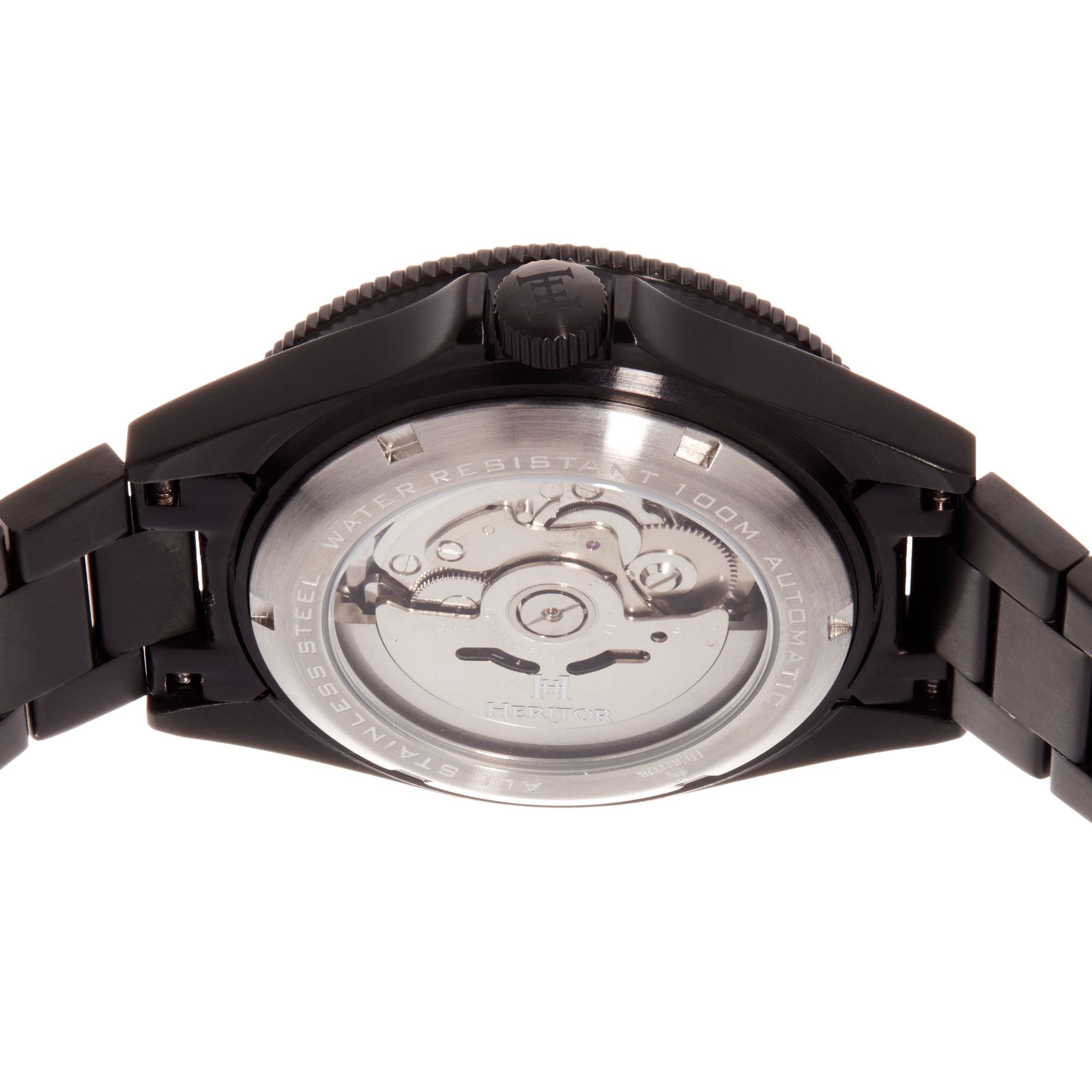 Heritor Automatic Calder Bracelet Watch w/Date - Black - HERHS2805