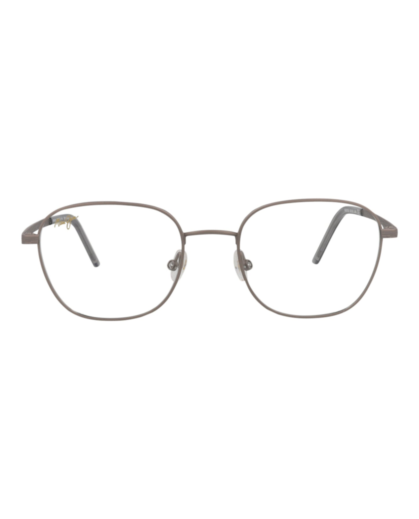 title:Maui Jim Round-Frame Stainless Steel Optical Frames;color:Grey Grey Transparent