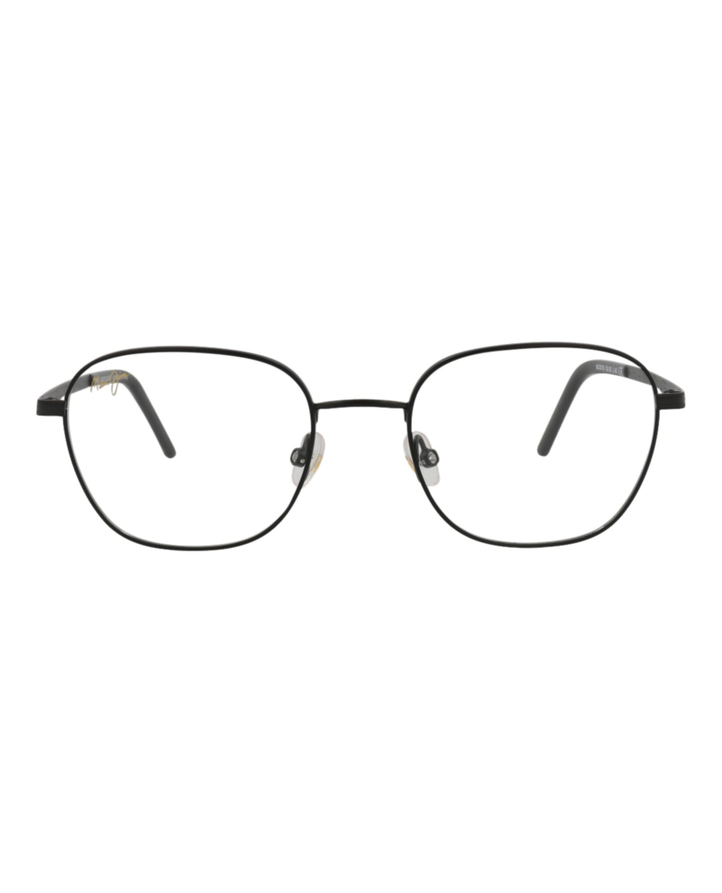 title:Maui Jim Round-Frame Stainless Steel Optical Frames;color:Black Black Transparent