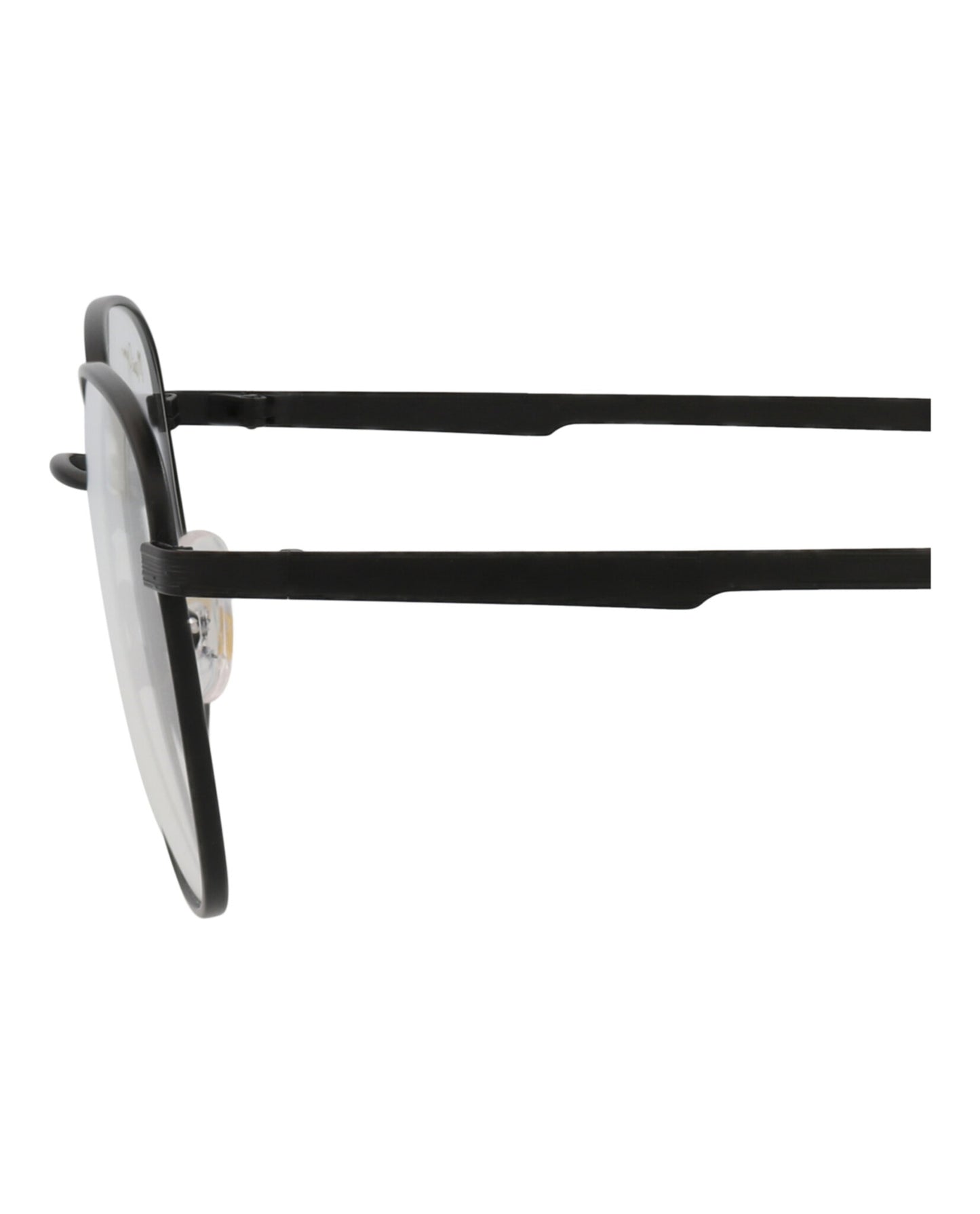 title:Maui Jim Round-Frame Stainless Steel Optical Frames;color:Black Black Transparent