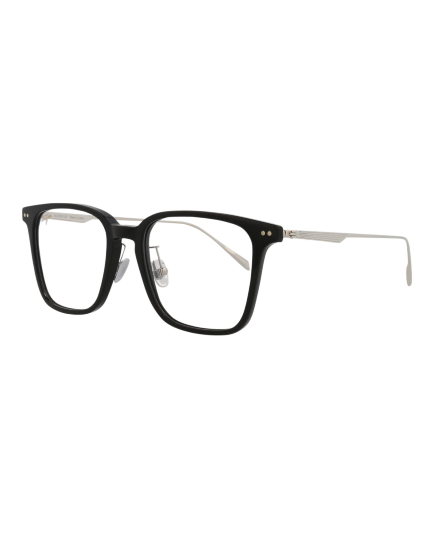 title:Maui Jim Square-Frame Acetate and Titanium Optical Frames;color:Black Titanium Transparent