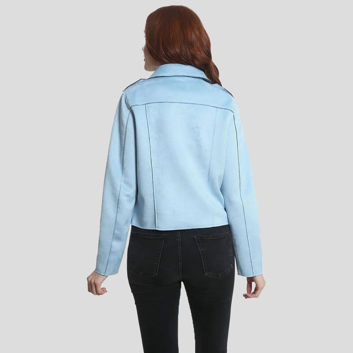 Women's Faux Suede Moto Jacket - FINAL SALE Womens Jacket Members Only 