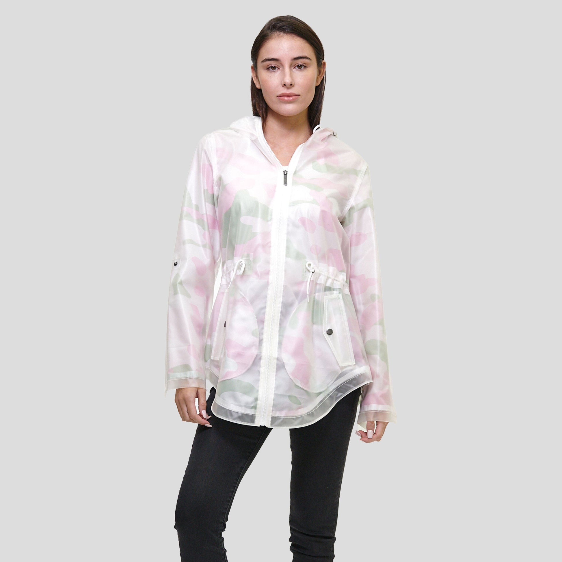 Women's Translucent Long Jacket - FINAL SALE Womens Jacket Members Only 