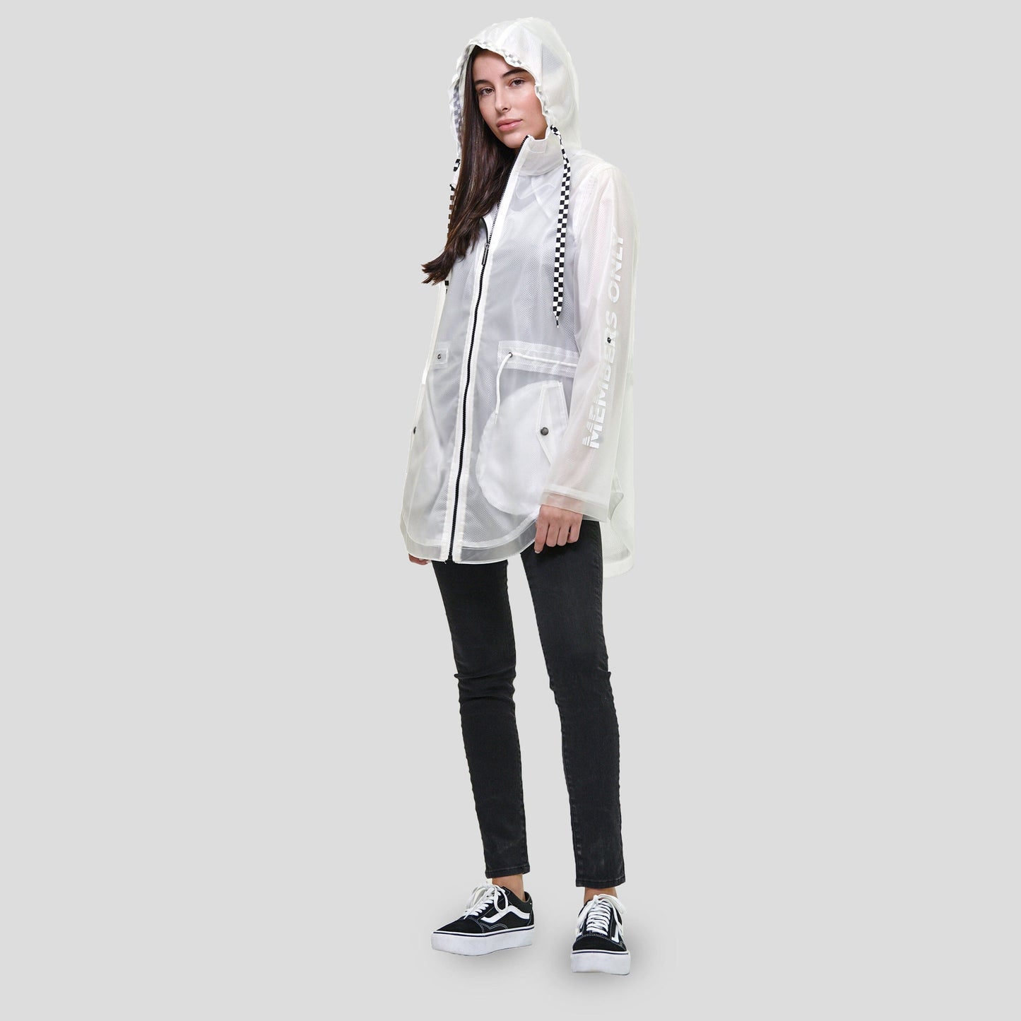 Women's Translucent Long Jacket - FINAL SALE Womens Jacket Members Only 