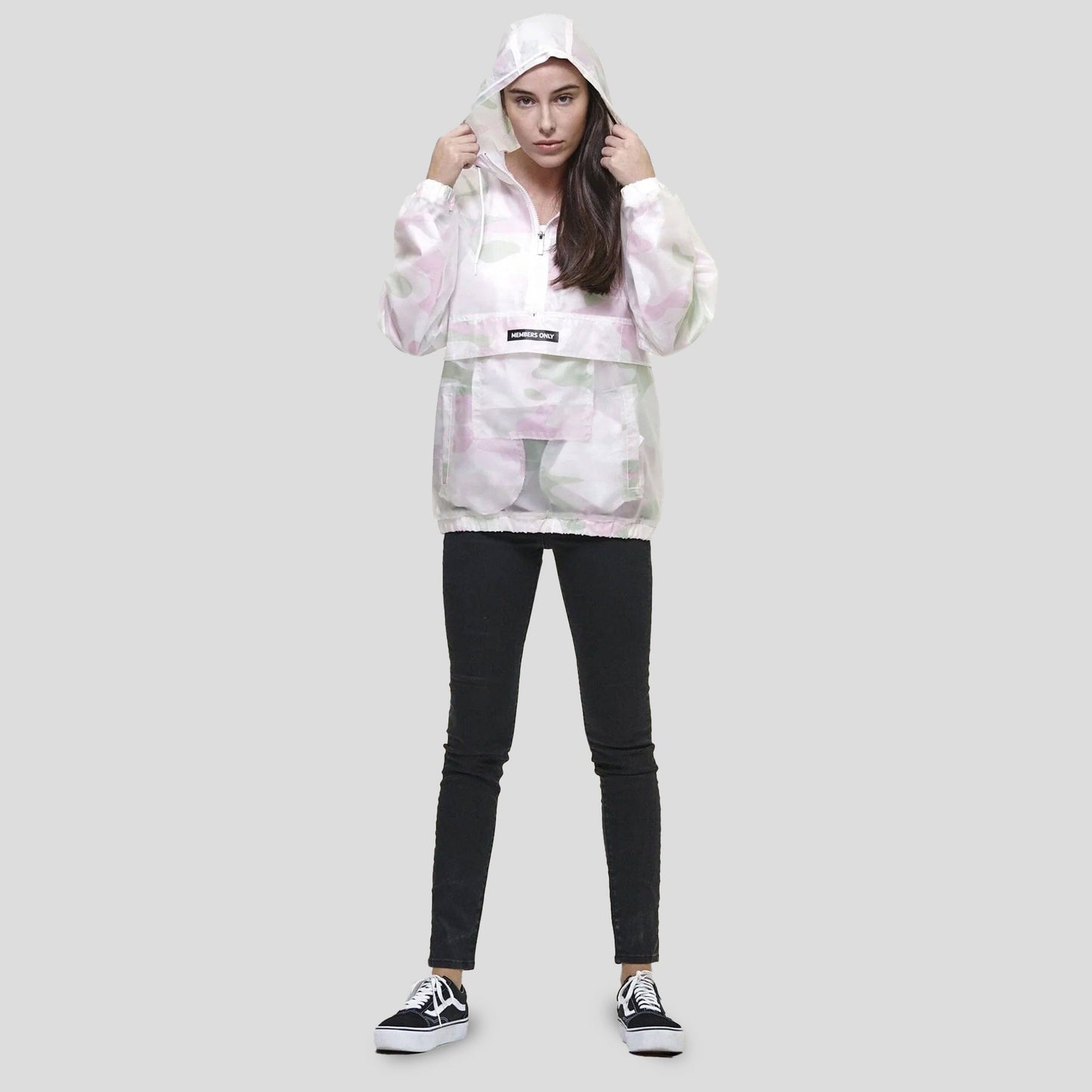 Women's Translucent Pullover Jacket with hood - FINAL SALE Womens Jacket Members Only 