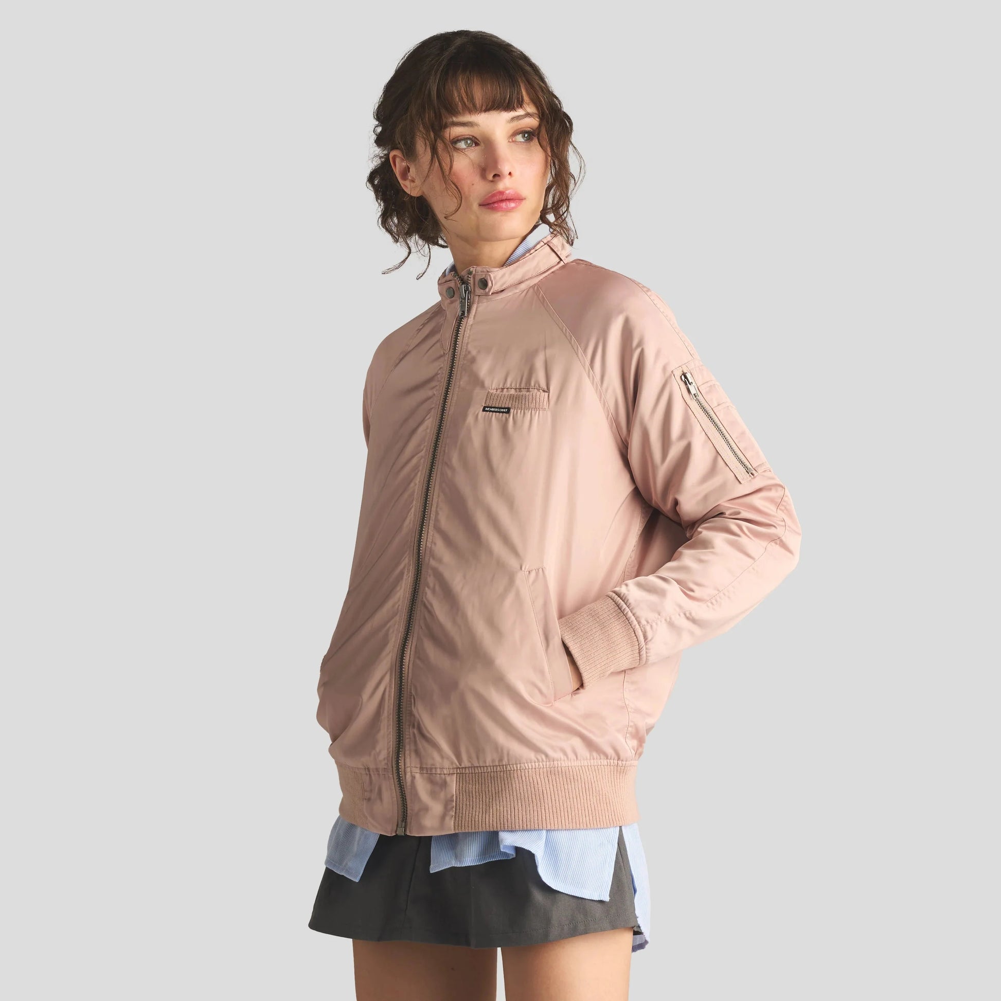 Women's Satin Bomber Jacket Women's Iconic Jacket Members Only 