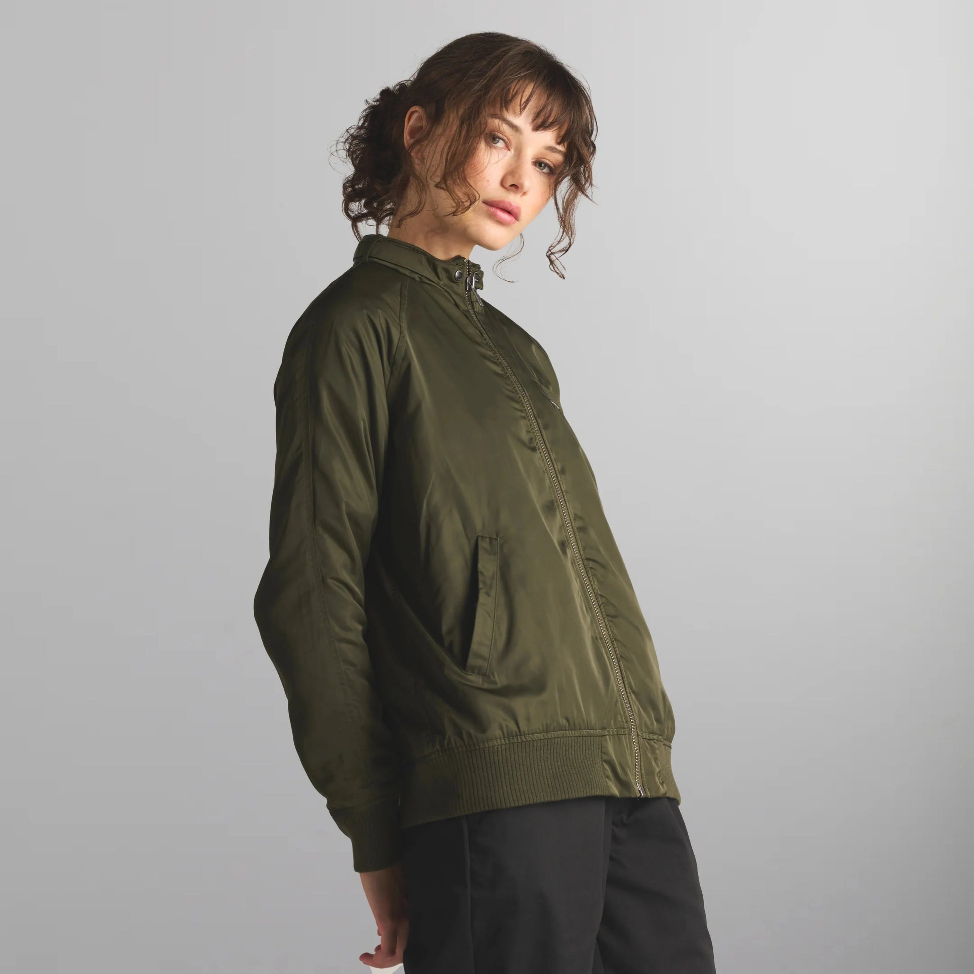 Women's Satin Bomber Jacket Women's Iconic Jacket Members Only 