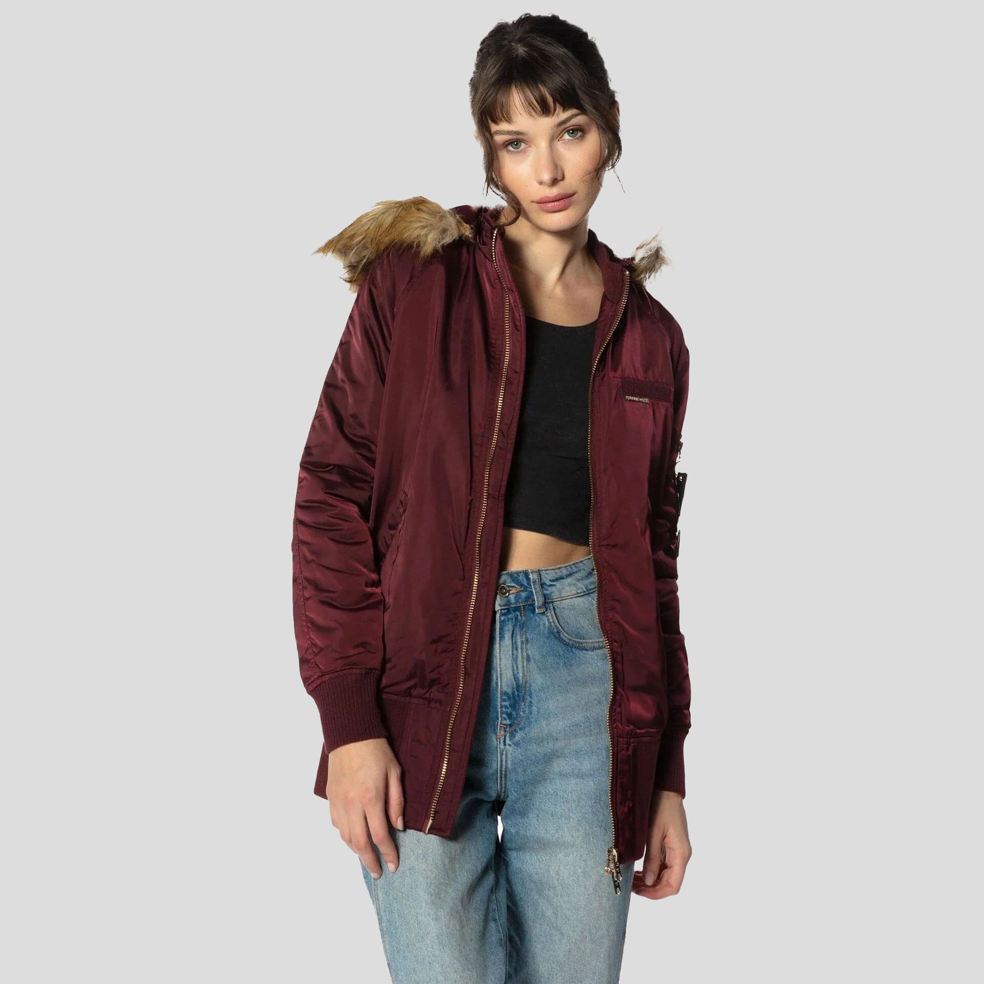 Women's Elongated Bomber Jacket - FINAL SALE Bomber Jacket Members Only 