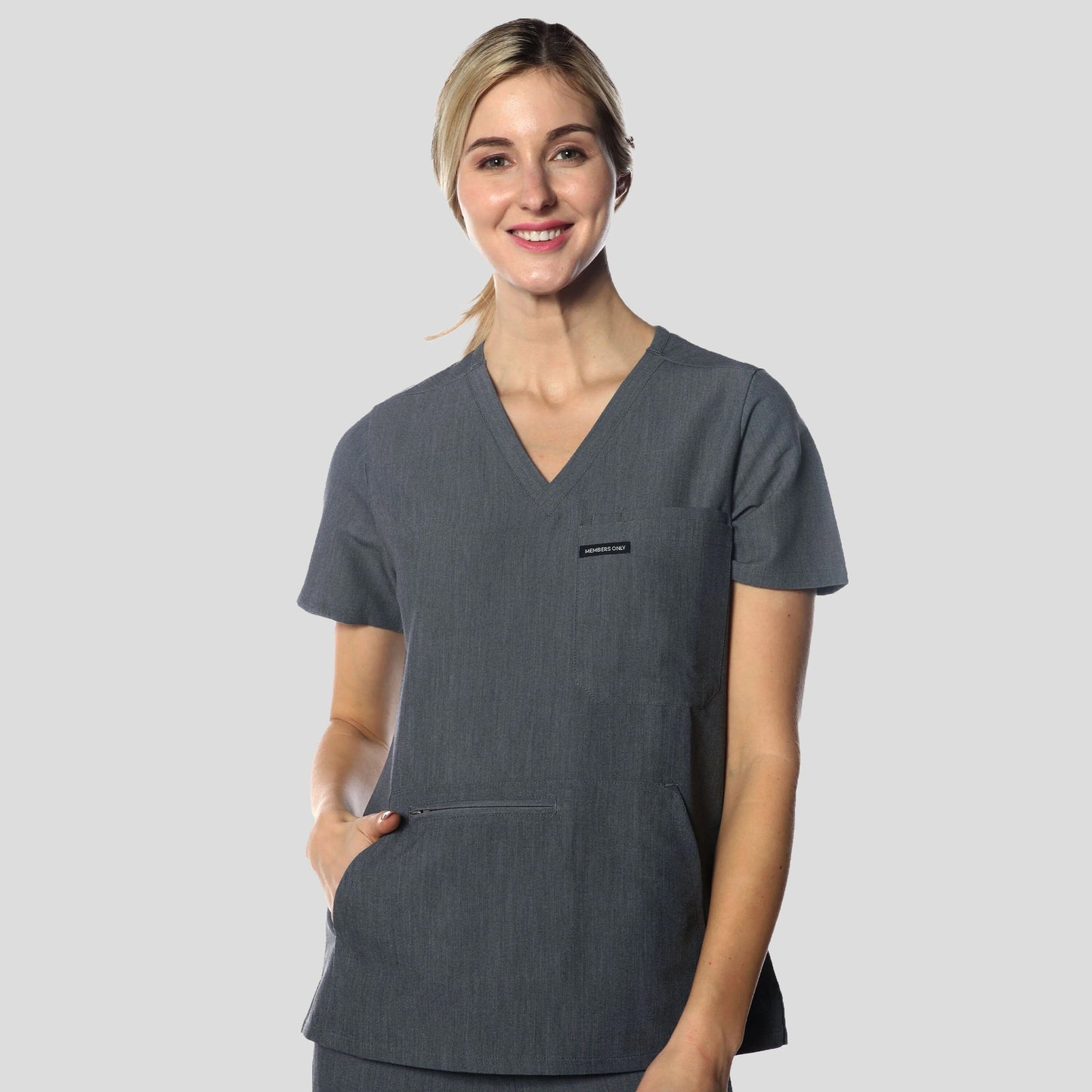 Cordoba 5-Pocket Scrub Top Womens Scrub Top Members Only 