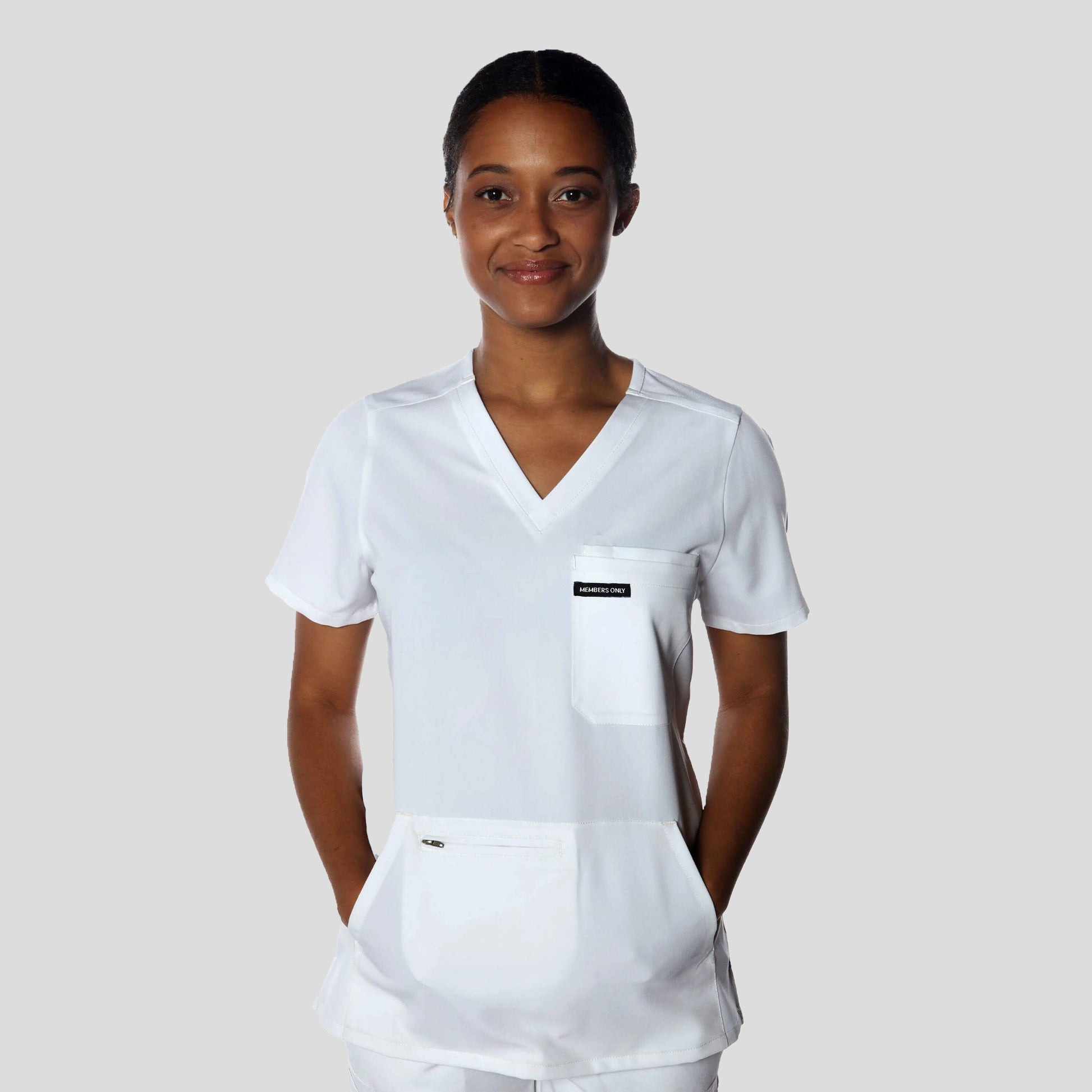 Cordoba 5-Pocket Scrub Top Womens Scrub Top Members Only 