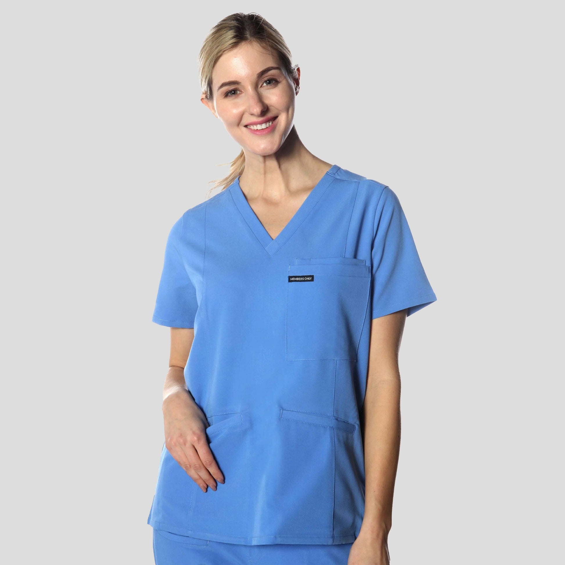 Siena 5-Pocket Scrub Top Womens Scrub Top Members Only Official 