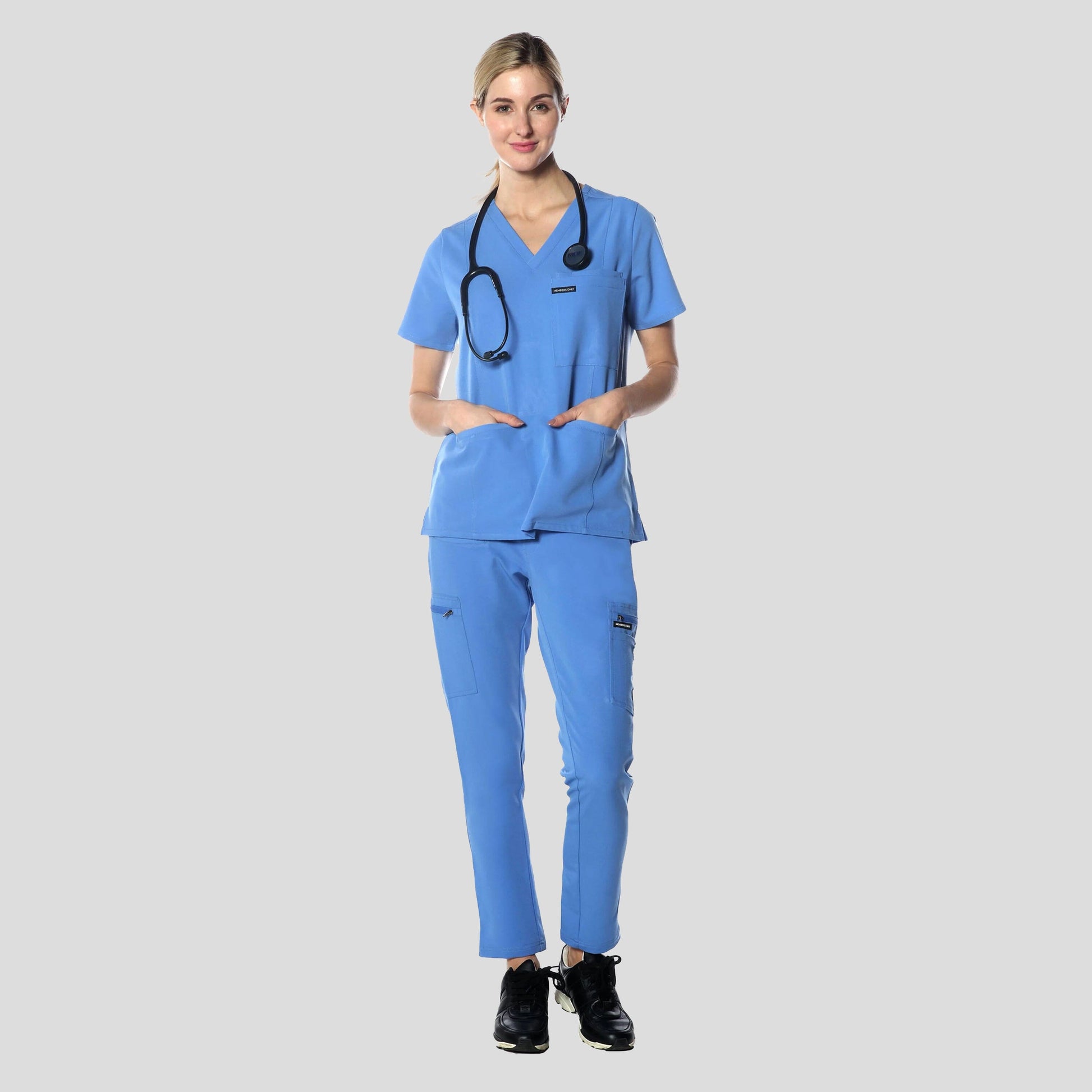 Siena 5-Pocket Scrub Top Womens Scrub Top Members Only Official 