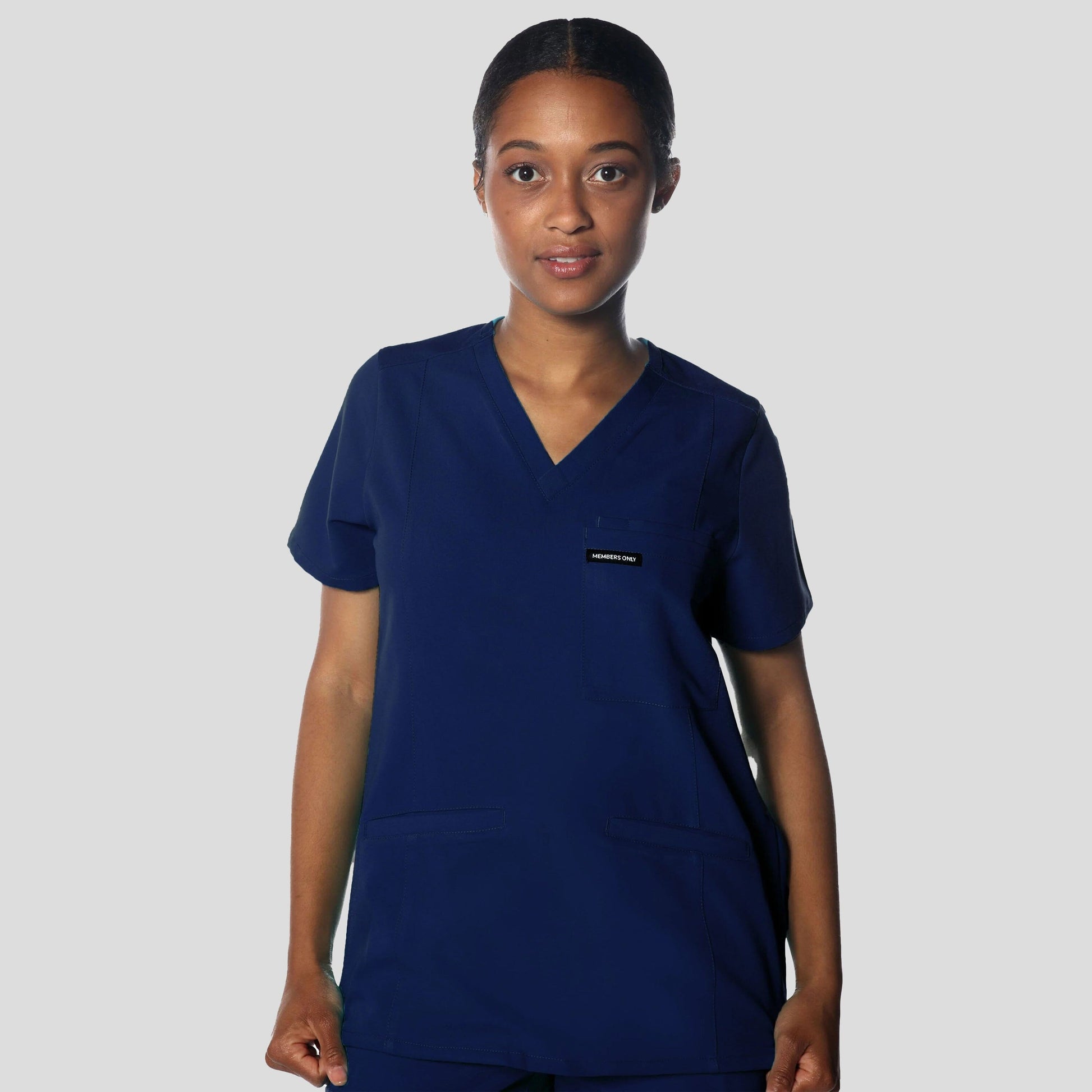 Siena 5-Pocket Scrub Top Womens Scrub Top Members Only Official 