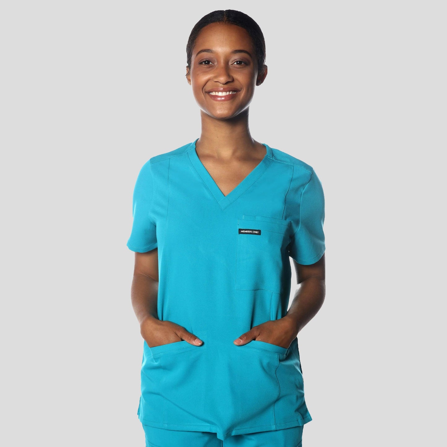 Siena 5-Pocket Scrub Top Womens Scrub Top Members Only Official 