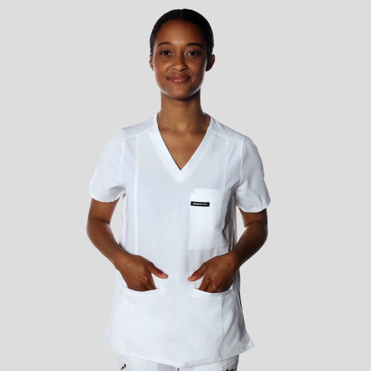 Siena 5-Pocket Scrub Top Womens Scrub Top Members Only Official 