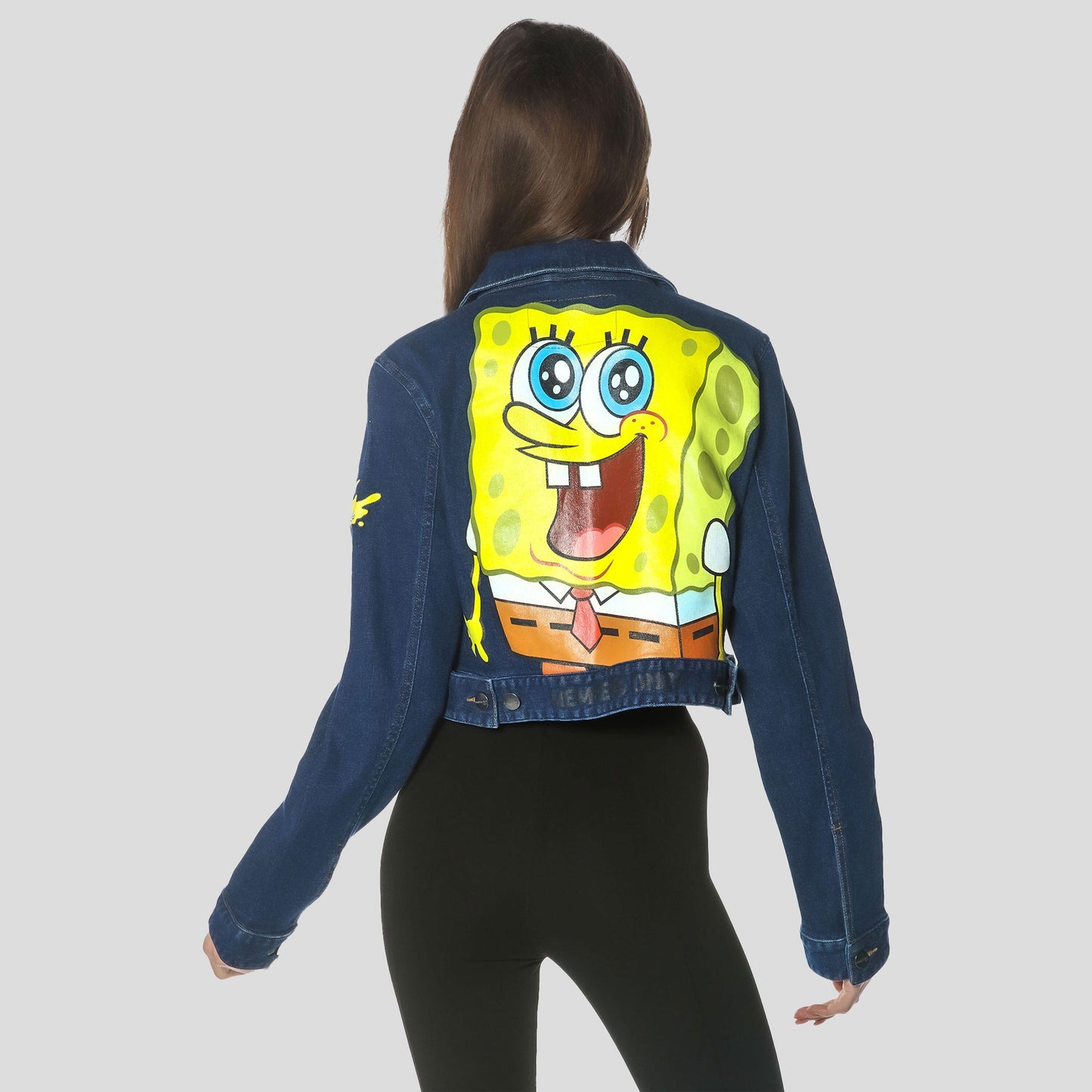 Women's Spongebob Denim Trucker Jacket - FINAL SALE Womens Jacket Members Only 