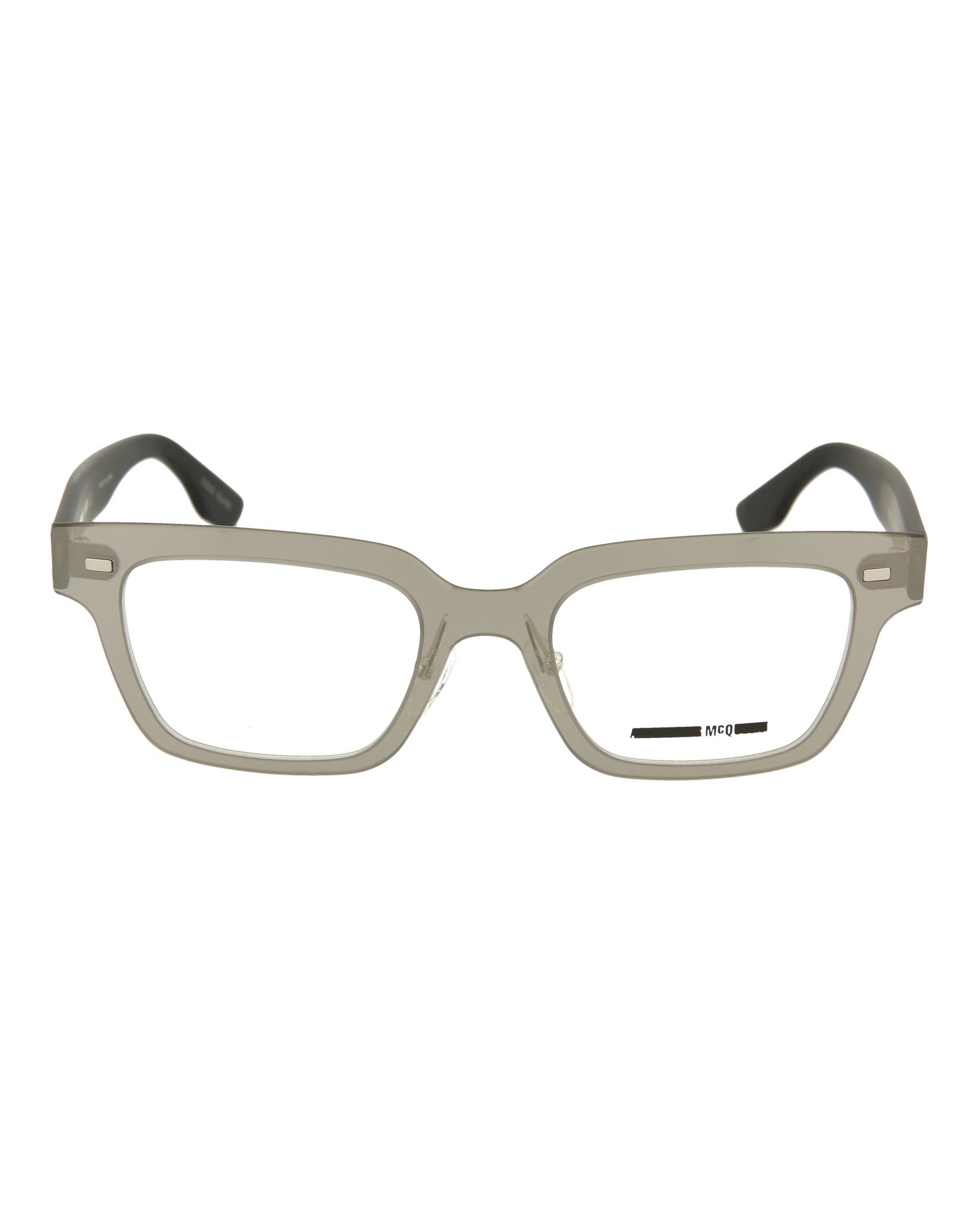 title:McQ Alexander McQueen Core Optical, style # MQ0010O-30000074004;color:Silver Black Transparent