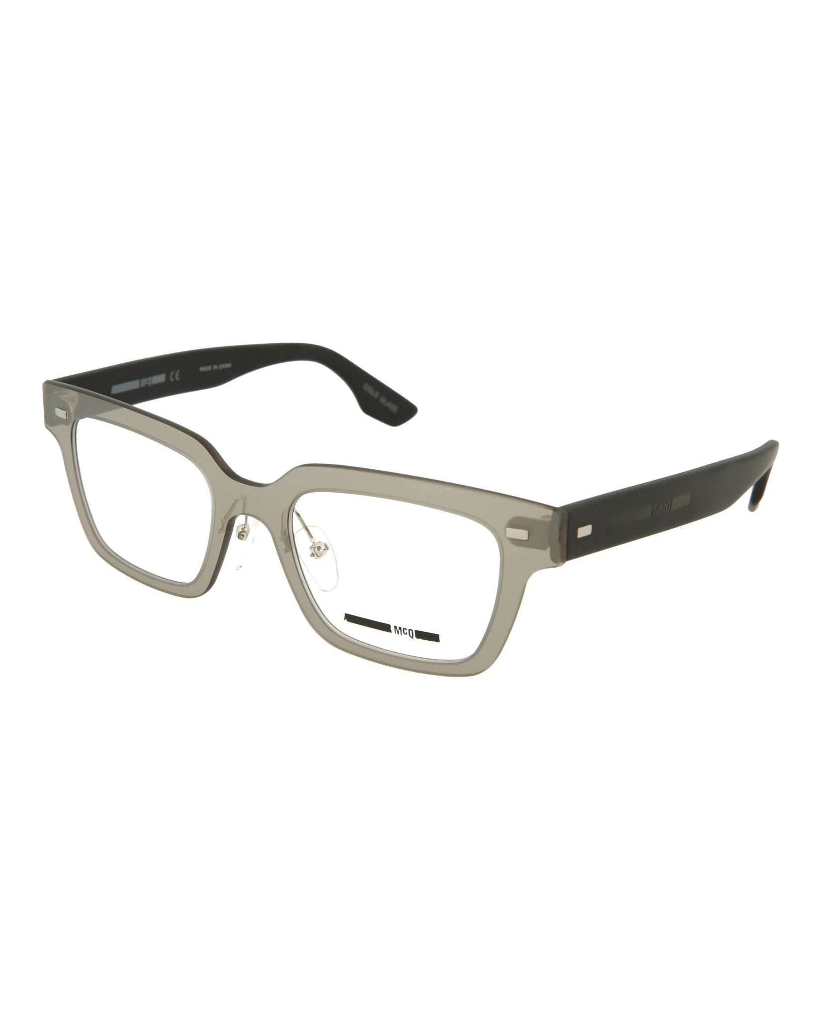 title:McQ Alexander McQueen Core Optical, style # MQ0010O-30000074004;color:Silver Black Transparent