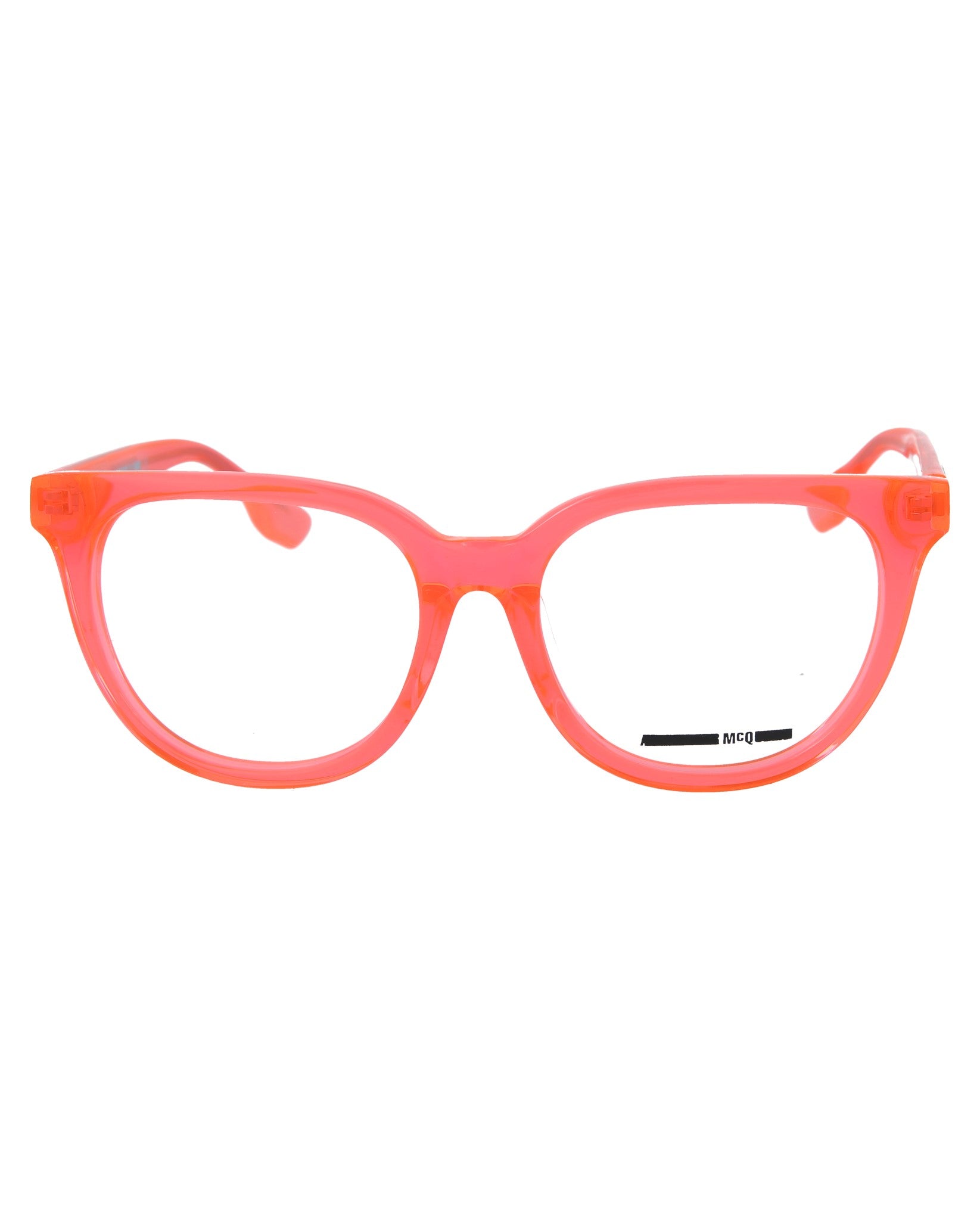 title:McQ Alexander McQueen Core Optical, style # MQ0030OA-30000340003;color:Shiny Fluorescent Orange