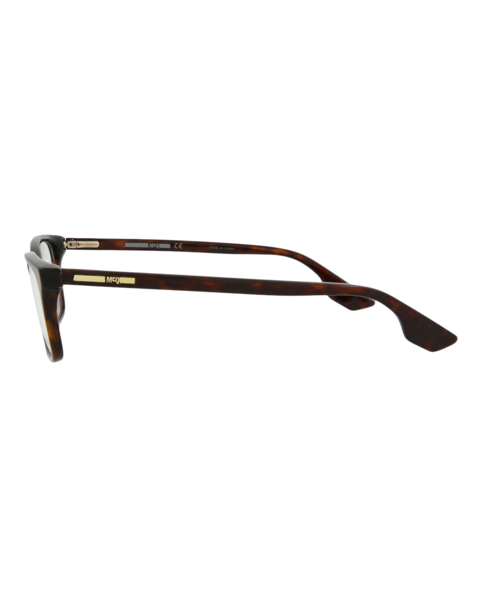 title:McQ Alexander McQueen Core Optical, style # MQ0064O-30001277002;color:Avana Avana Transparent