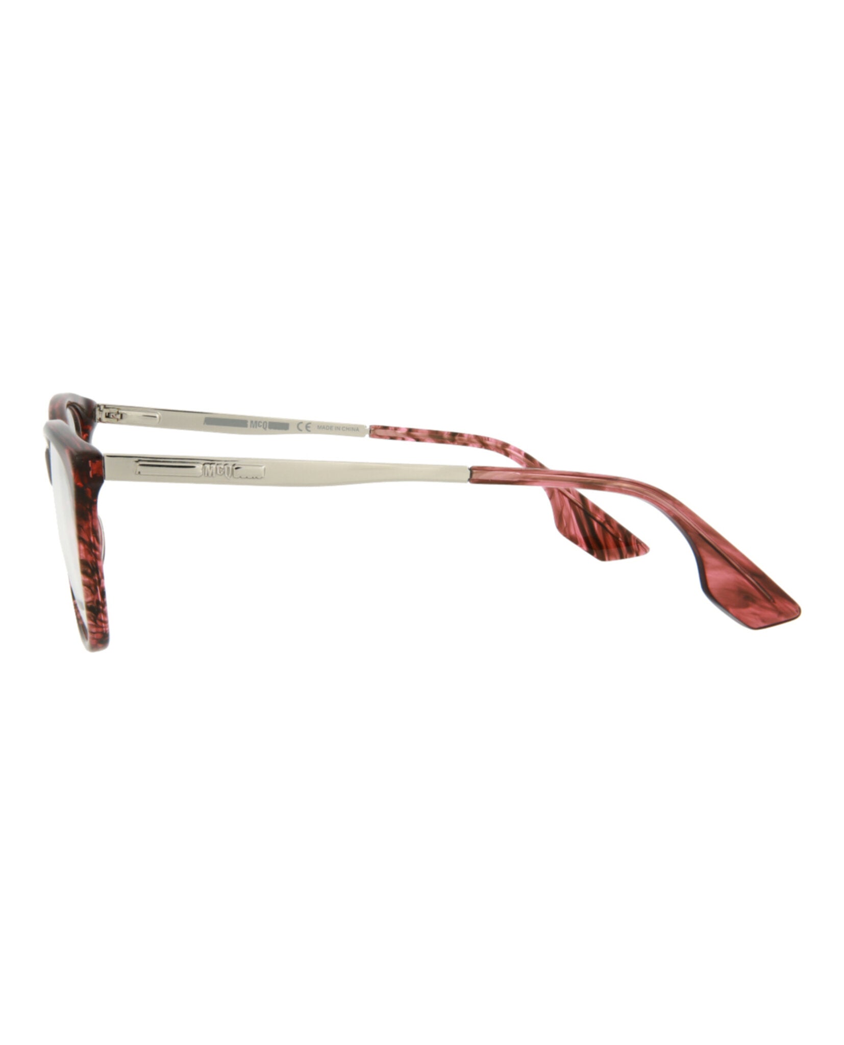 title:McQ Alexander McQueen Core Optical, style # MQ0088O-30001781003;color:Avana Silver Transparent