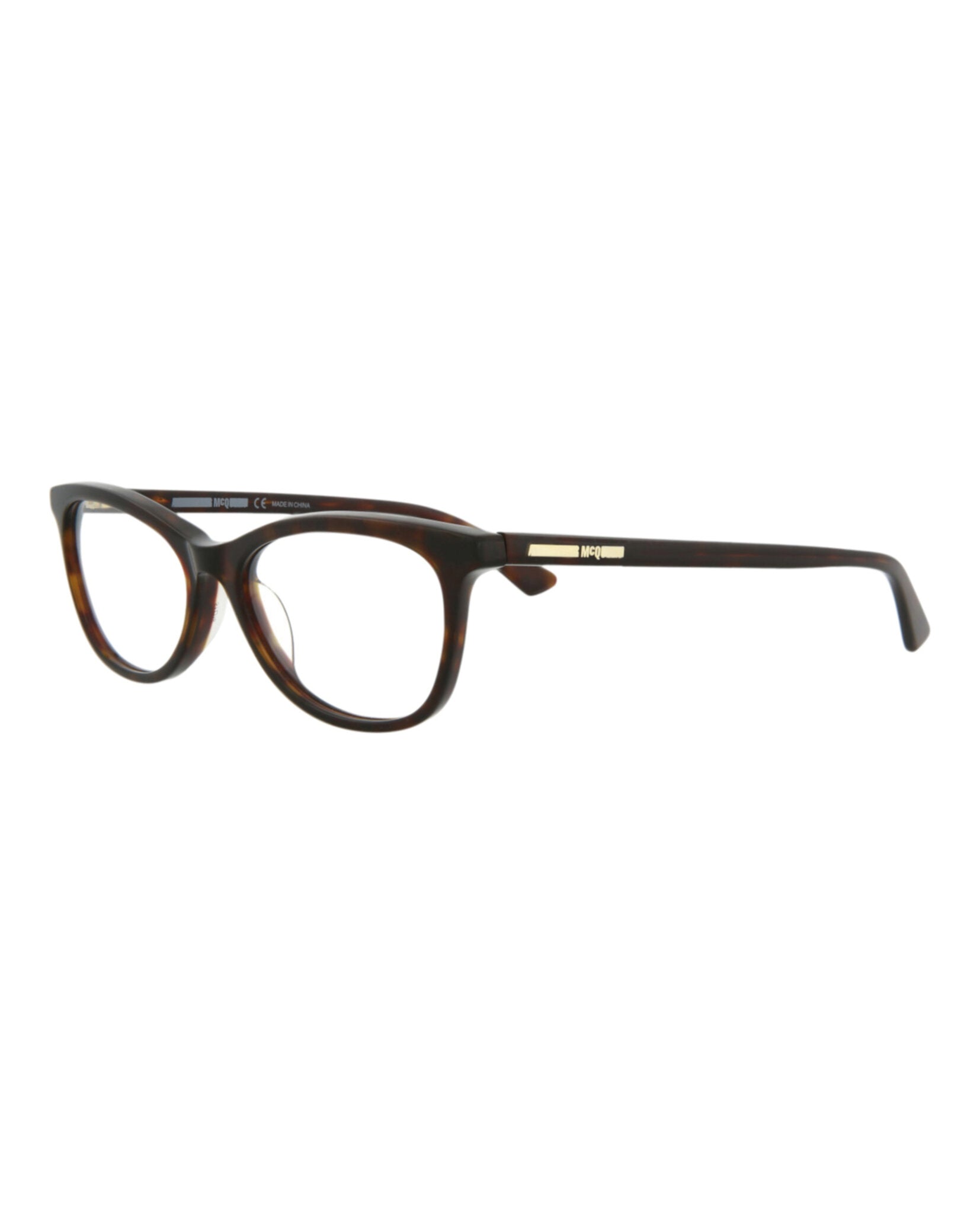 title:McQ Alexander McQueen Core Optical, style # MQ0112OP-30002414002;color:Avana Avana Transparent