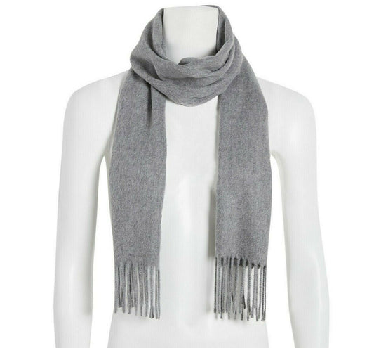 Steve Madden Women's Mid Weight Solid Muffler Scarf Grey Size Regular