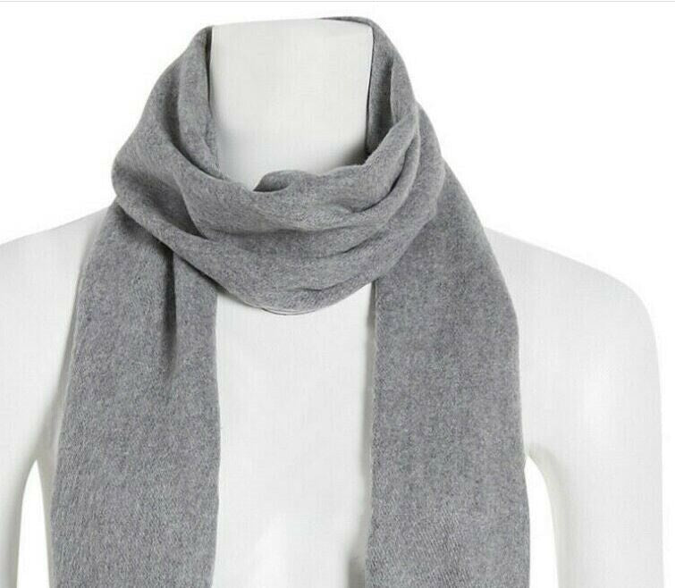 Steve Madden Women's Mid Weight Solid Muffler Scarf Grey Size Regular