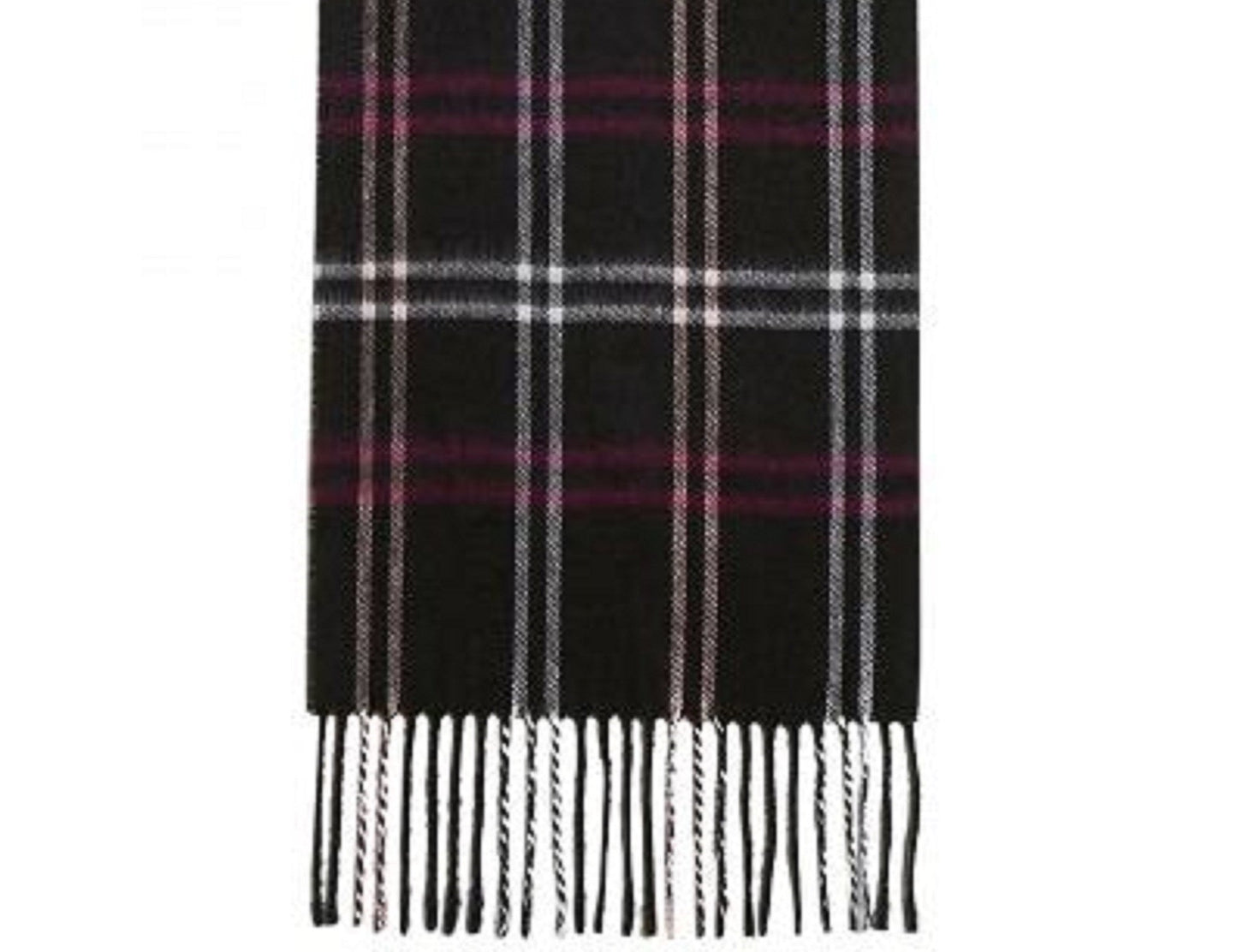 Steve Madden Women's Mid Weight Cozy Plaid Muffler Scarf Black Size Regular