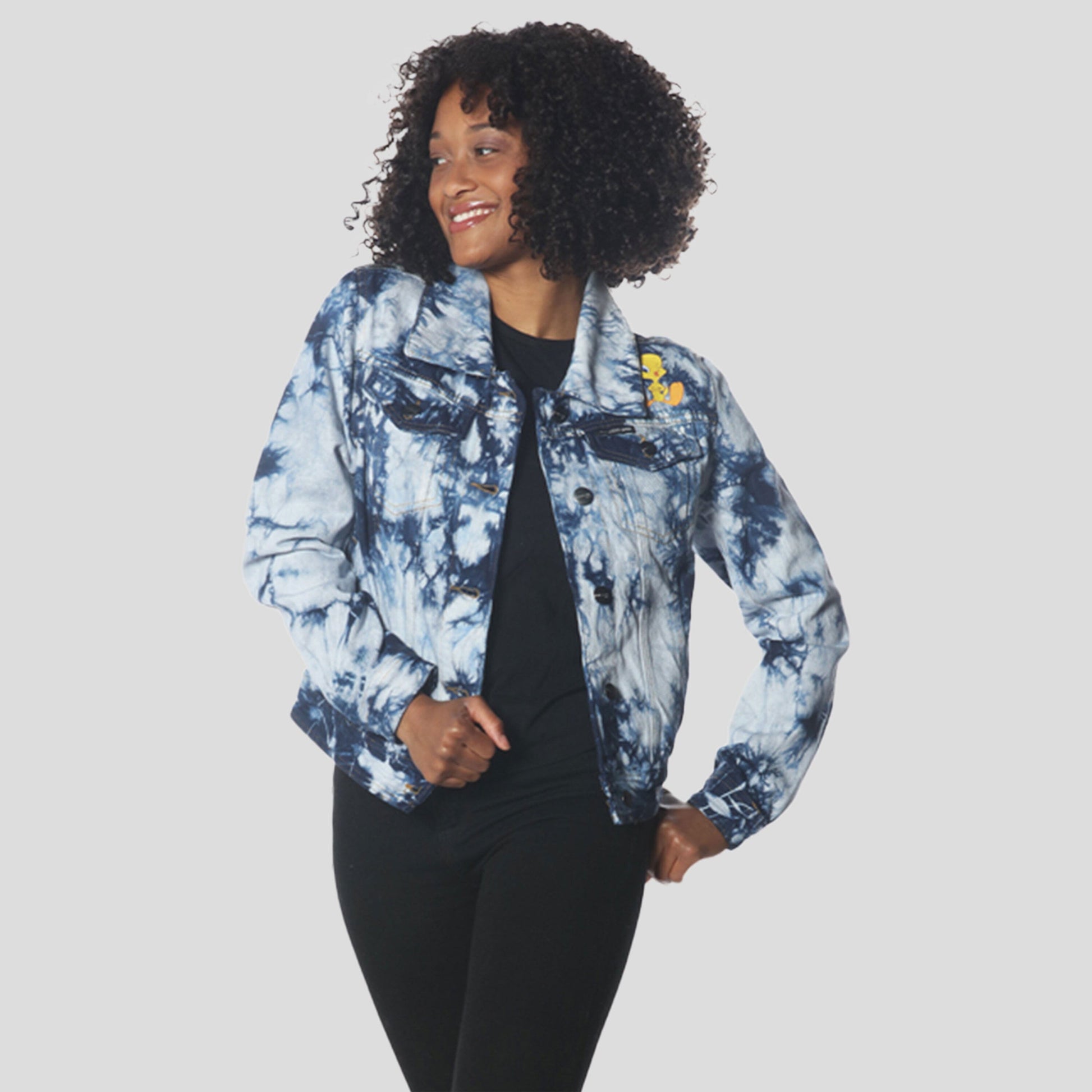 Women's Bull Denim Looney Tunes Trucker Jacket - FINAL SALE Womens Jacket Members Only 