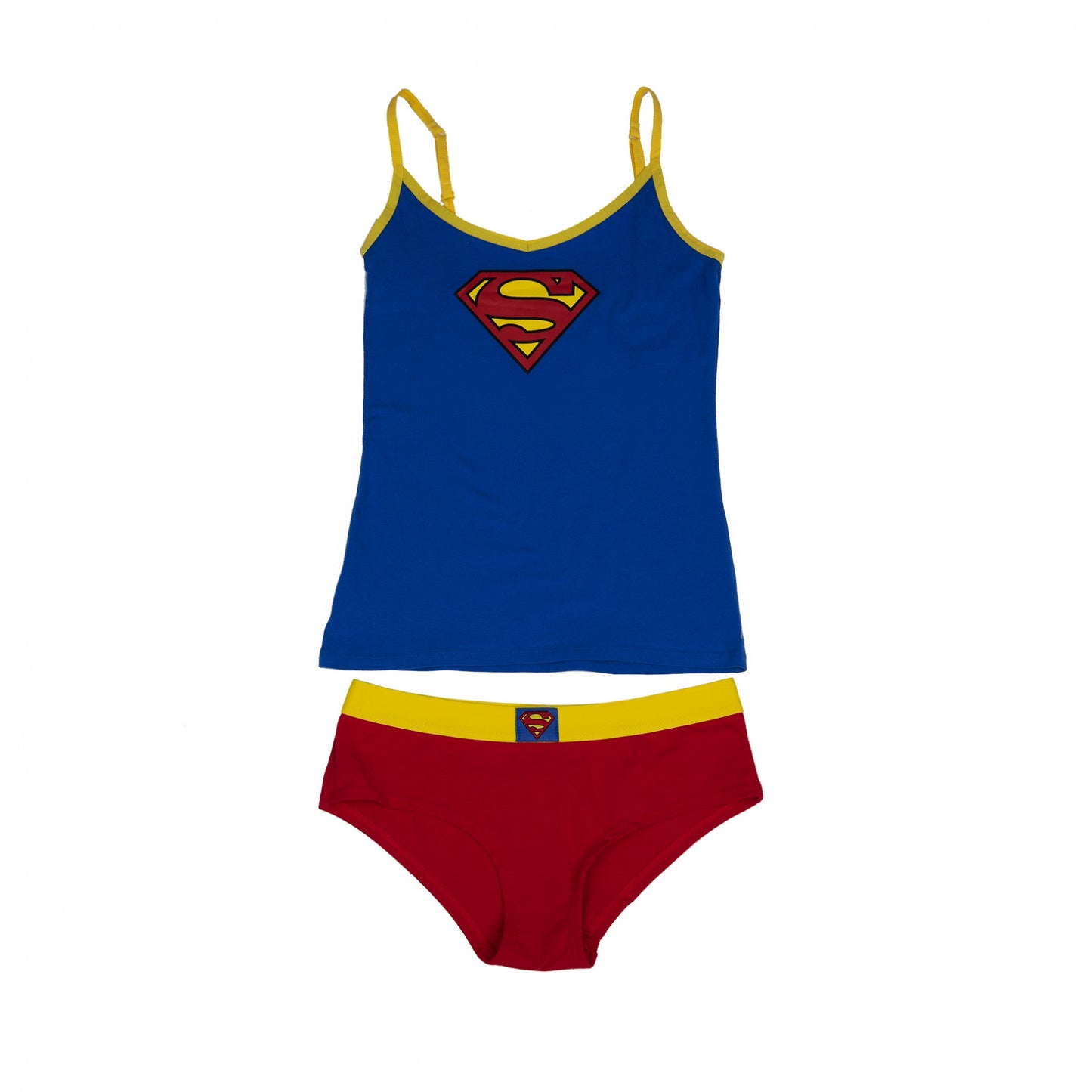 title:Superman Cami & Panty Lingerie Set;color:Blue