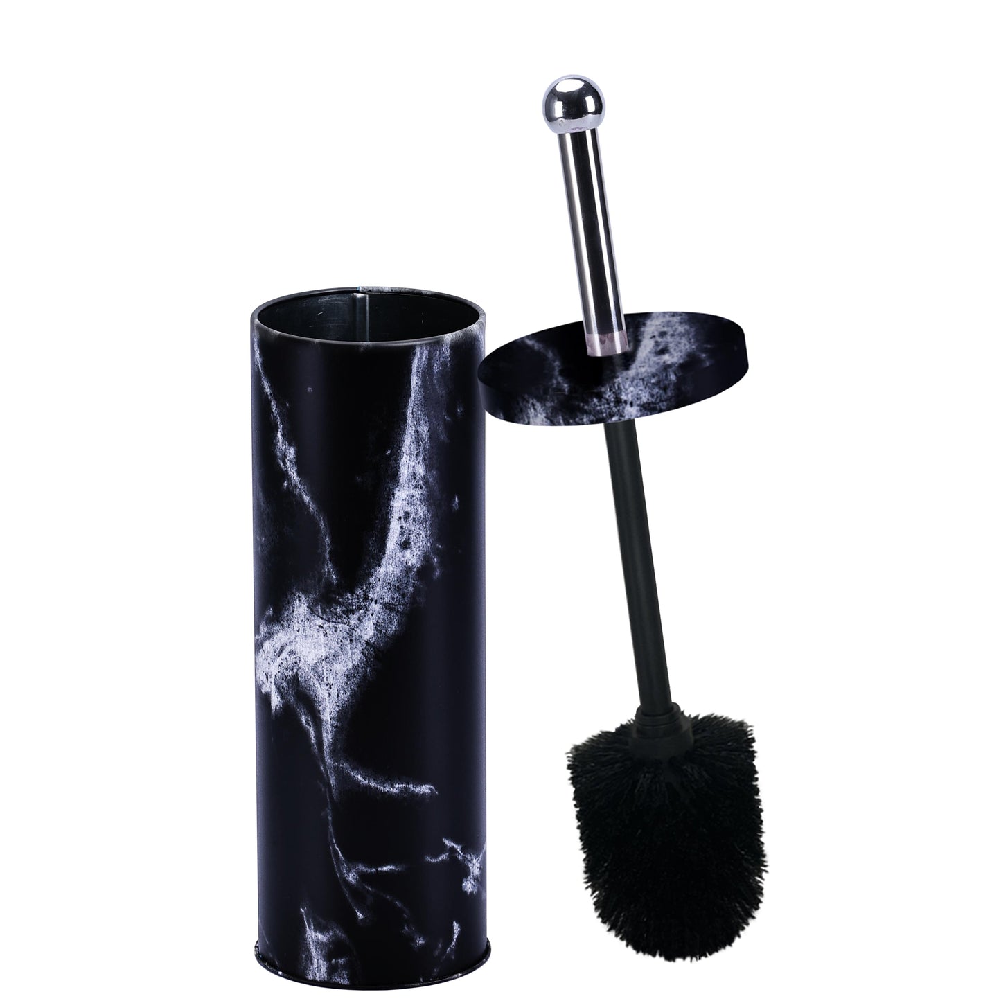 Zahari Home Modern Toilet Bowl Brush and Holder with Splash Guard for Bathroom