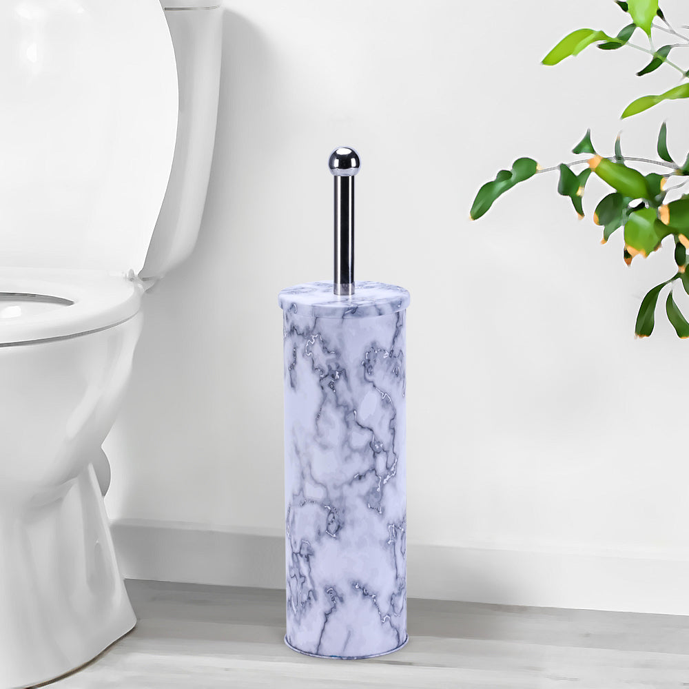 Zahari Home Modern Toilet Bowl Brush and Holder with Splash Guard for Bathroom