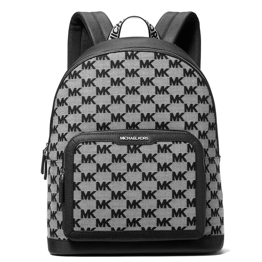 title:Michael Kors Men's Cooper Logo Jacquard Commuter Backpack;color:Black