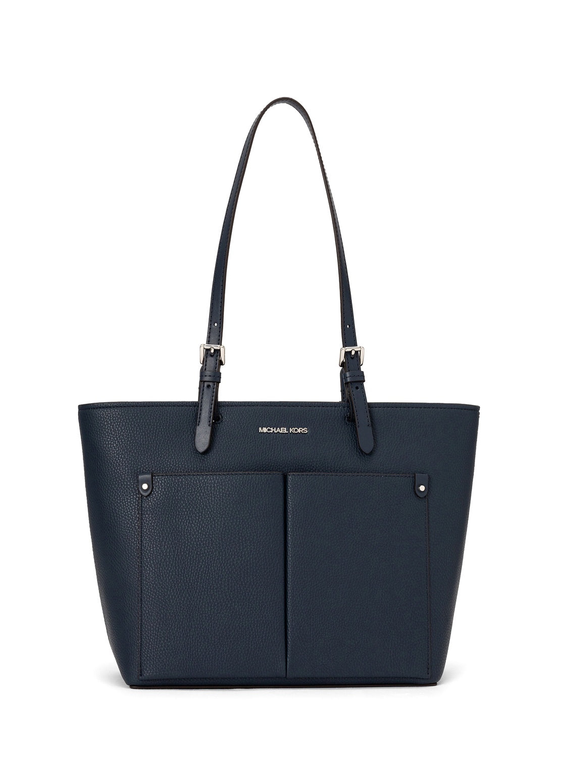 title:Michael Kors Women's Jet Set Medium Pocket Tote Bag;color:Navy