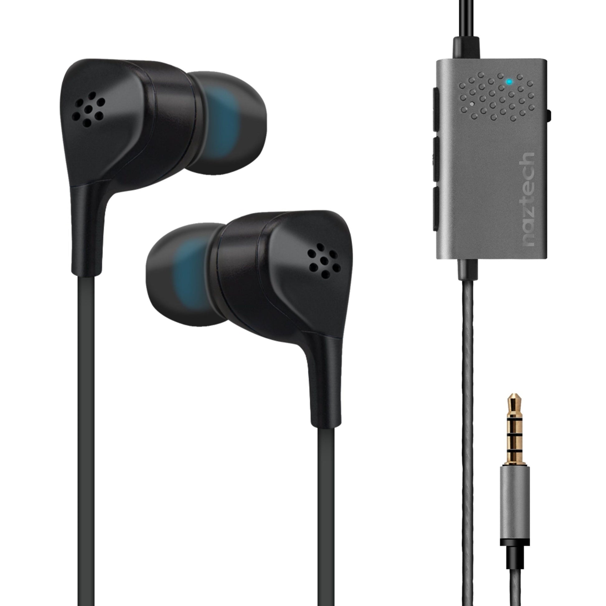 title:Naztech X1ANC Active Noise Cancelling Earphones 3.5mm Black;color:Black