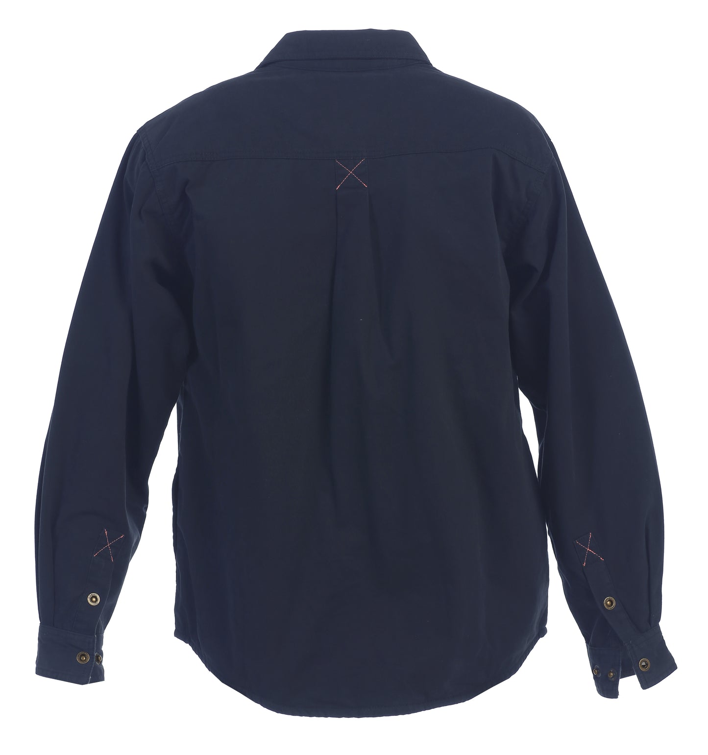 title:Gioberti Men's Navy Cotton Brushed and Soft Twill Shirt Jacket with Flannel Lining;color:Navy