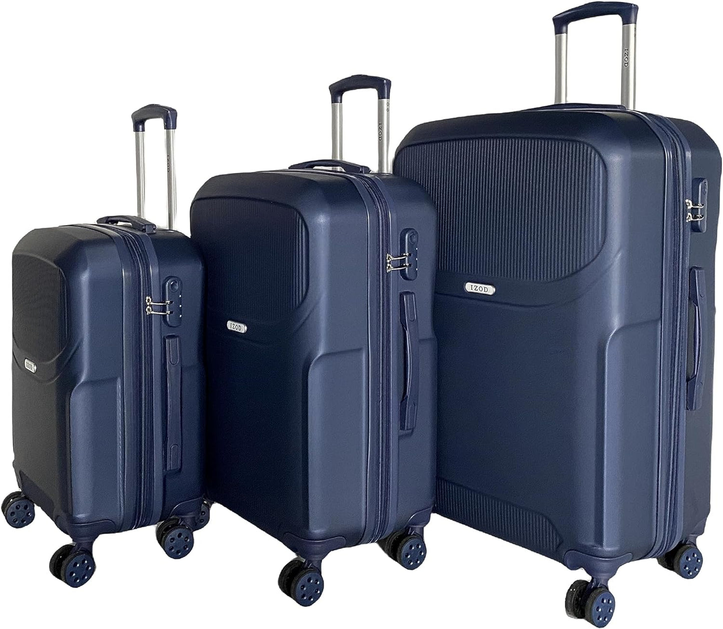 IZOD Regina Expandable ABS Hard shell Lightweight 360 Dual Spinning Wheels Combo Lock 28", 24", 20" 3 Piece Luggage Set