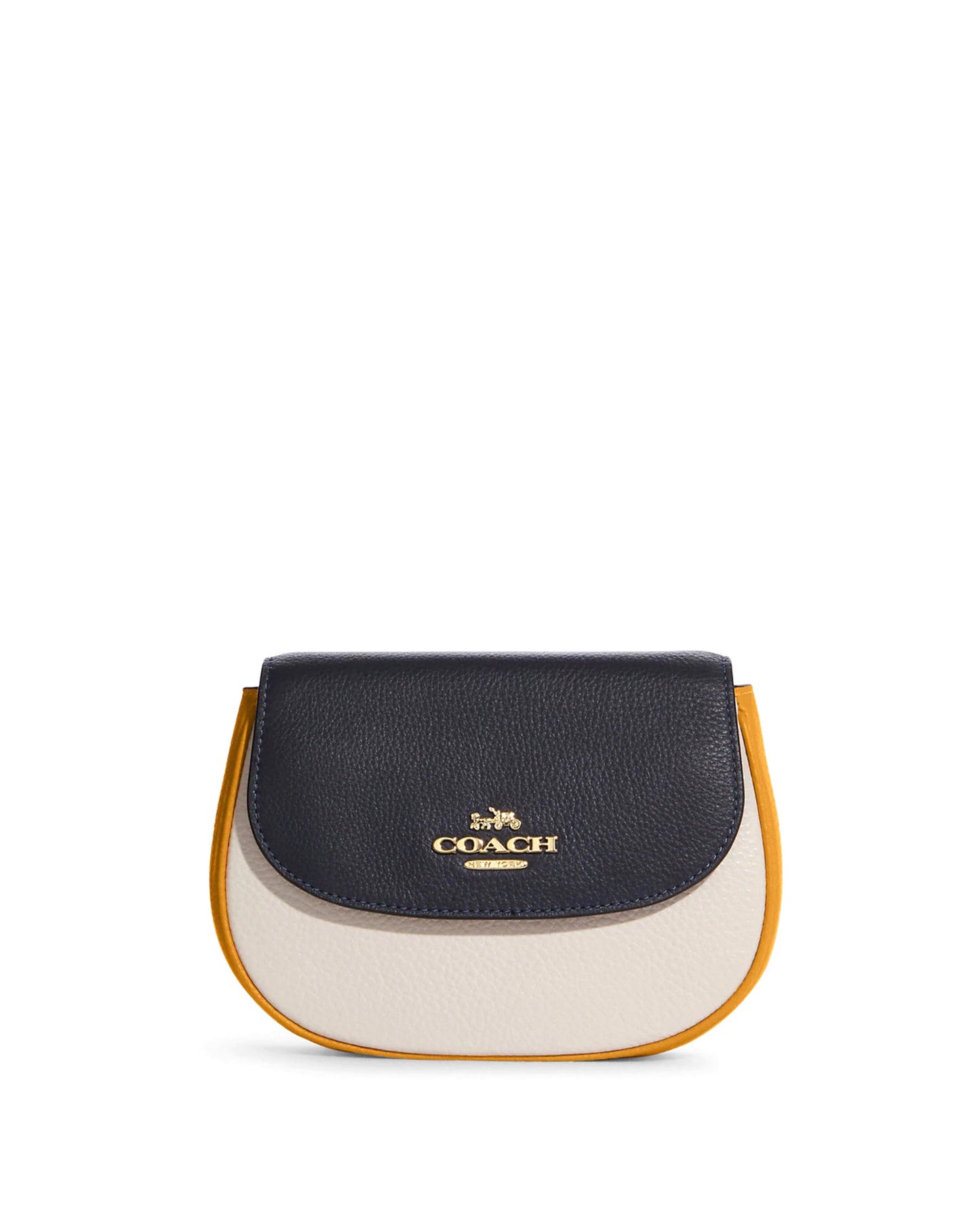 title:Coach Women's Saddle Belt Bag In Colorblock;color:Mustard Yellow Multi