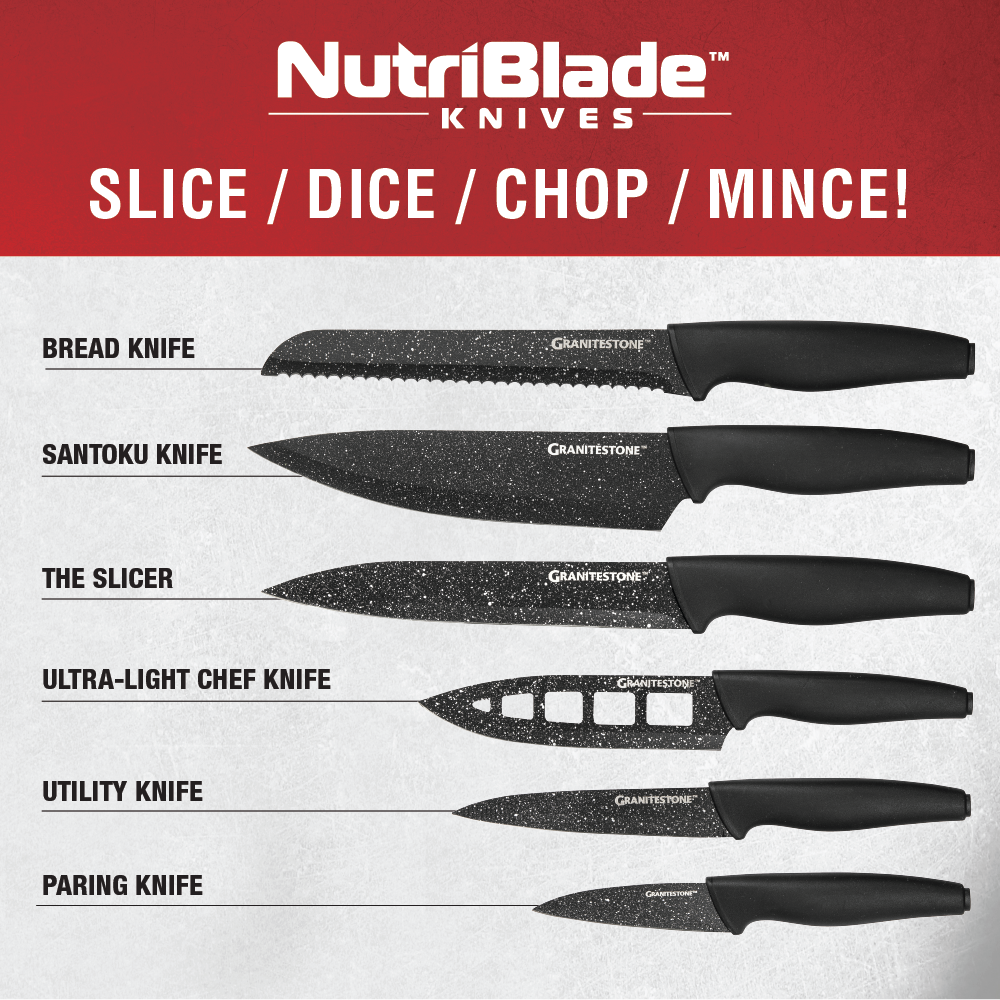 Granitestone NutriBlade 6 Piece Knife Set