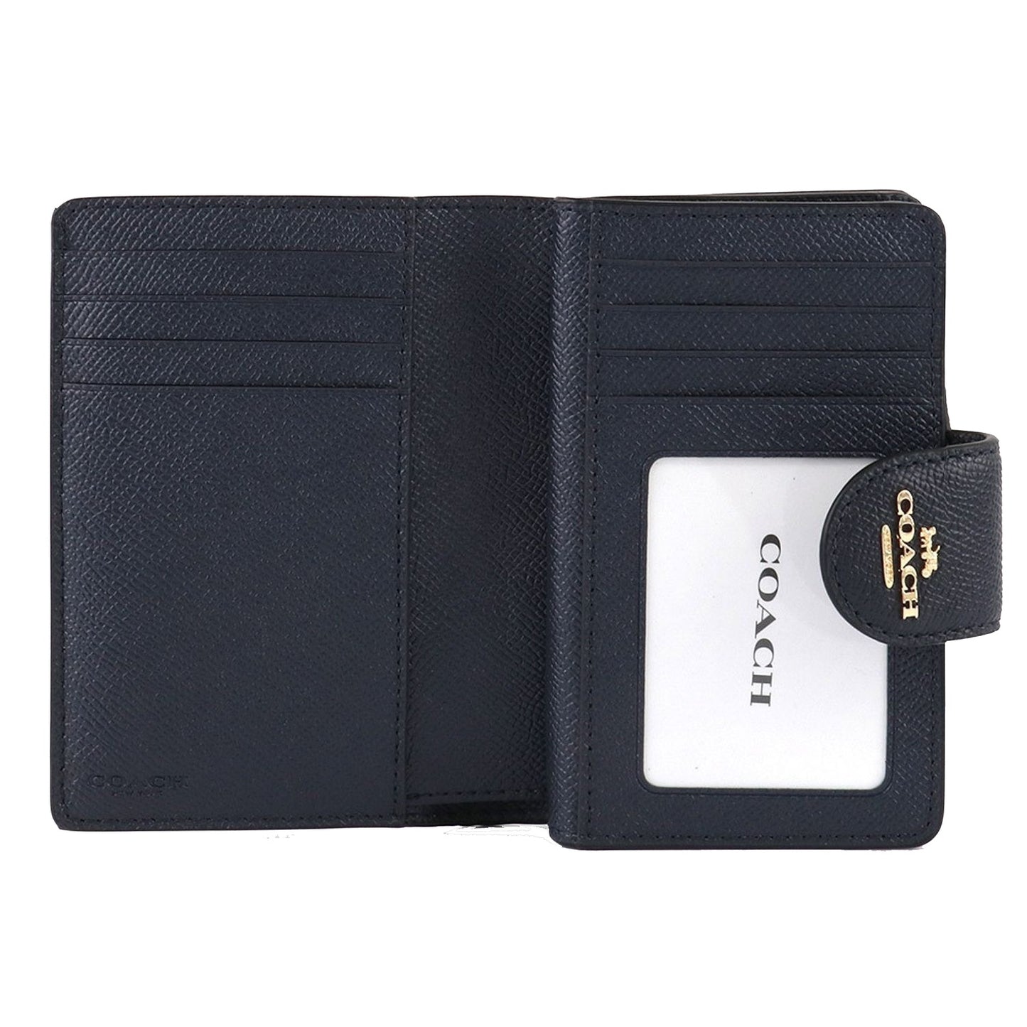 title:Coach Women's Medium Corner Zip Wallet;color:Midnight