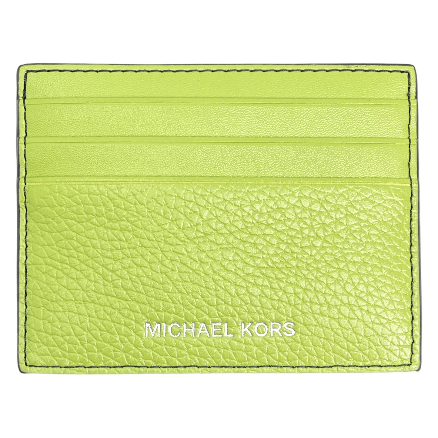 title:Michael Kors Men's Cooper Pebbled Leather Tall Card Case;color:Lime